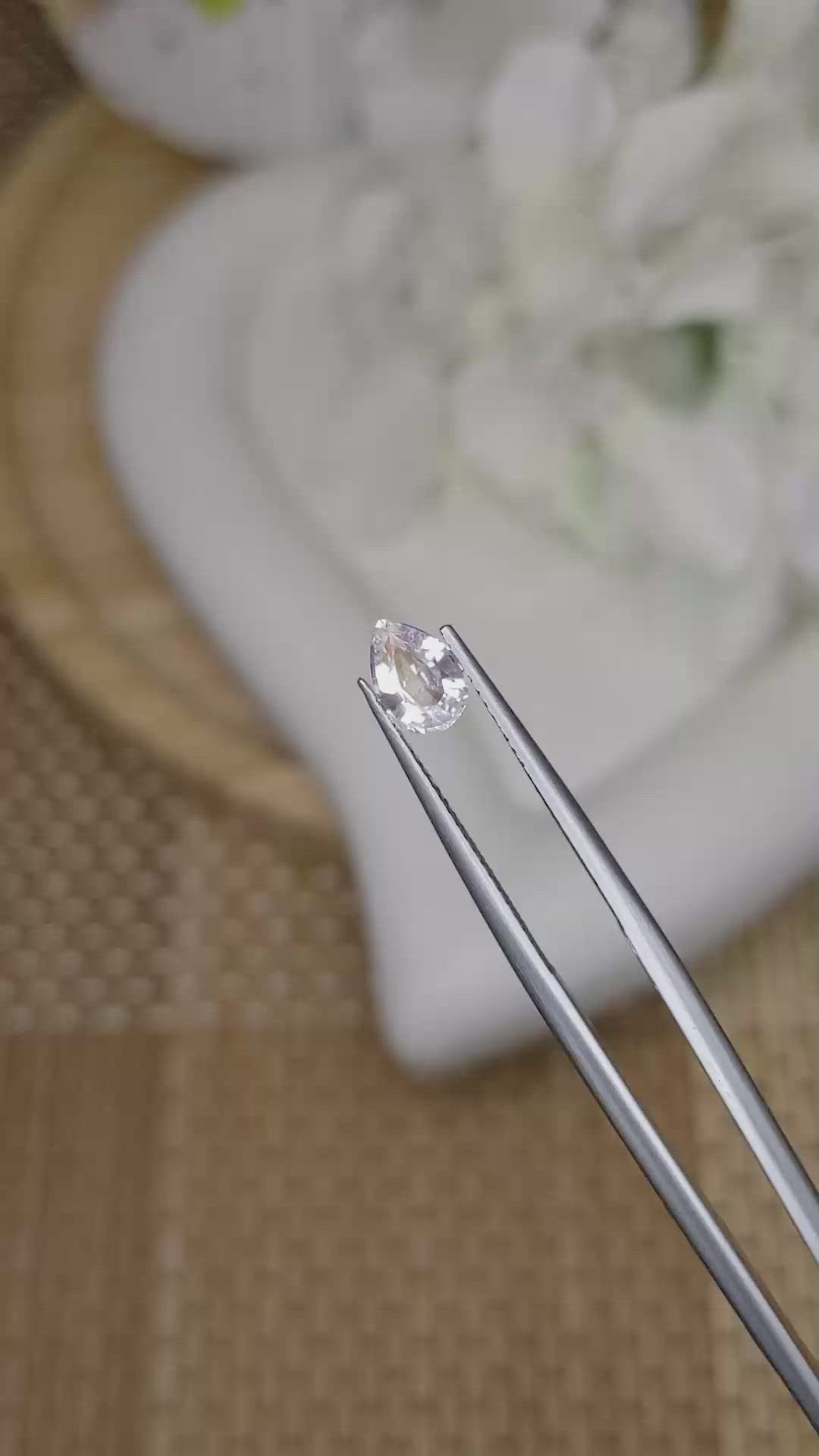 0.71 Ct. Rainbow Moonstone from Ceylon (Sri Lanka) Size Video