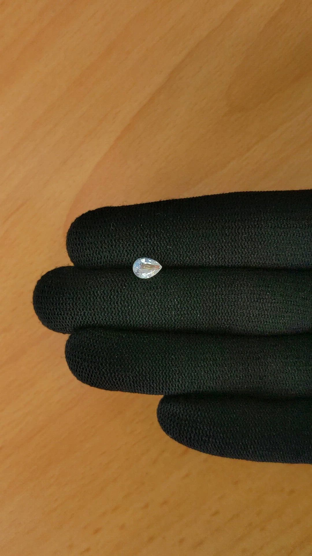 0.71 Ct. Rainbow Moonstone from Ceylon (Sri Lanka) Size Video
