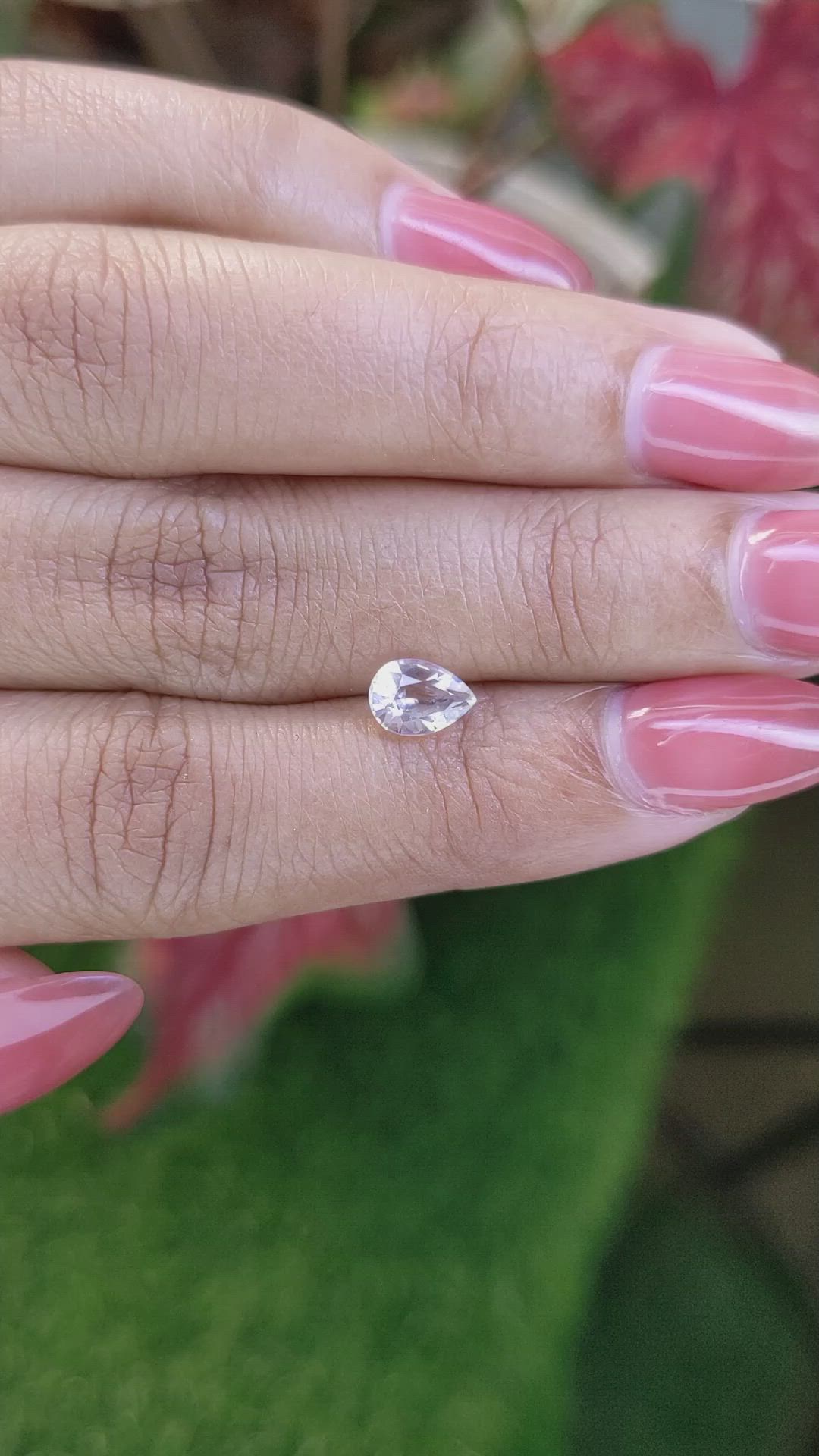 0.71 Ct. Rainbow Moonstone from Ceylon (Sri Lanka) Size Video