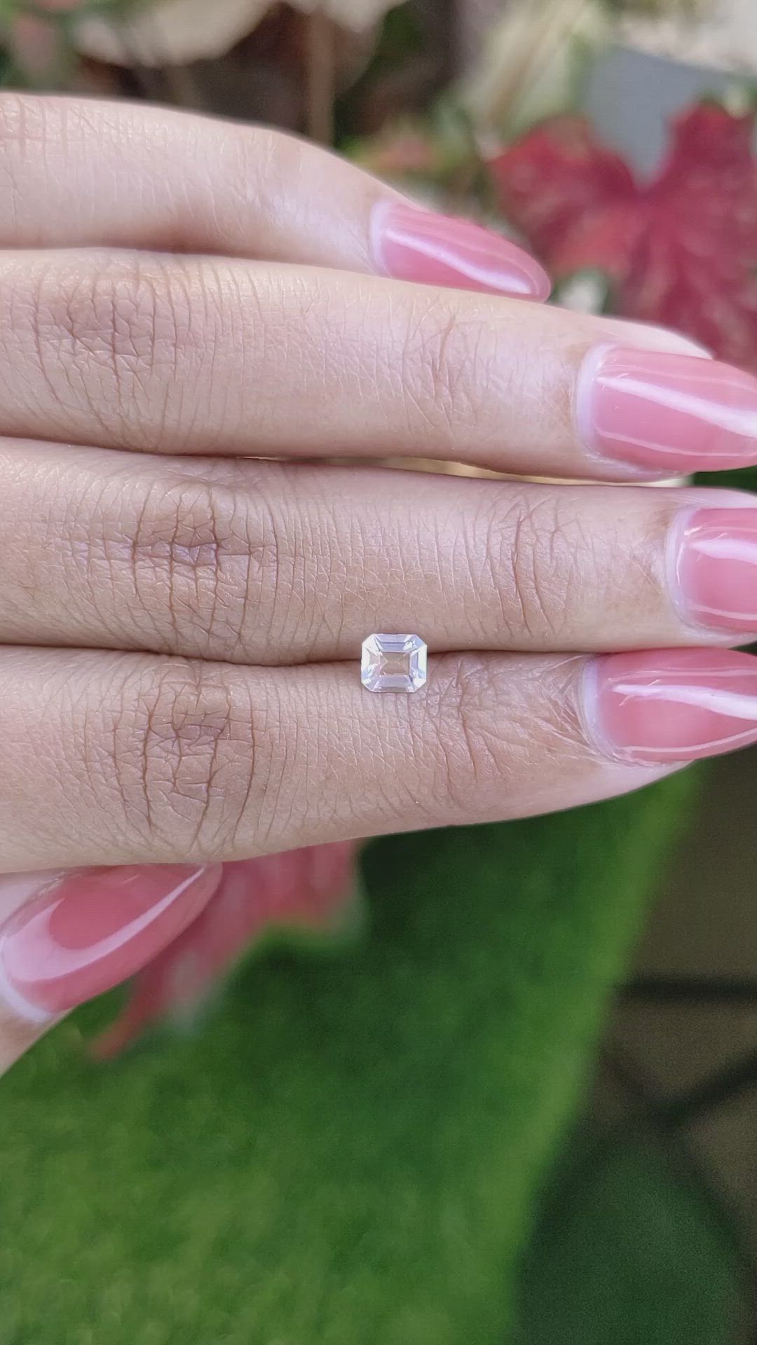 0.40 Ct. Rainbow Moonstone from Ceylon (Sri Lanka) Size Video