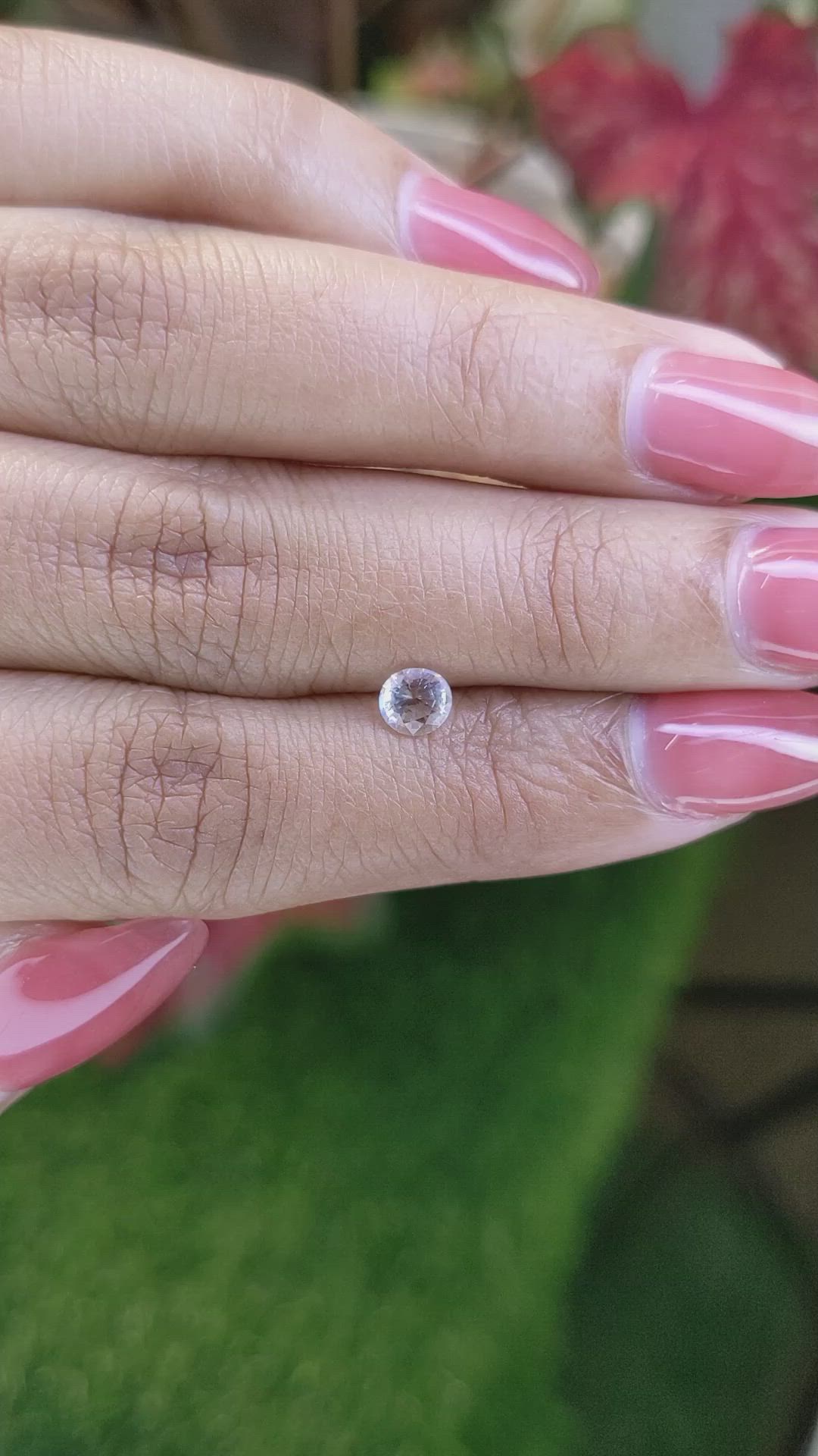 0.36 Ct. Rainbow Moonstone from Ceylon (Sri Lanka) Size Video
