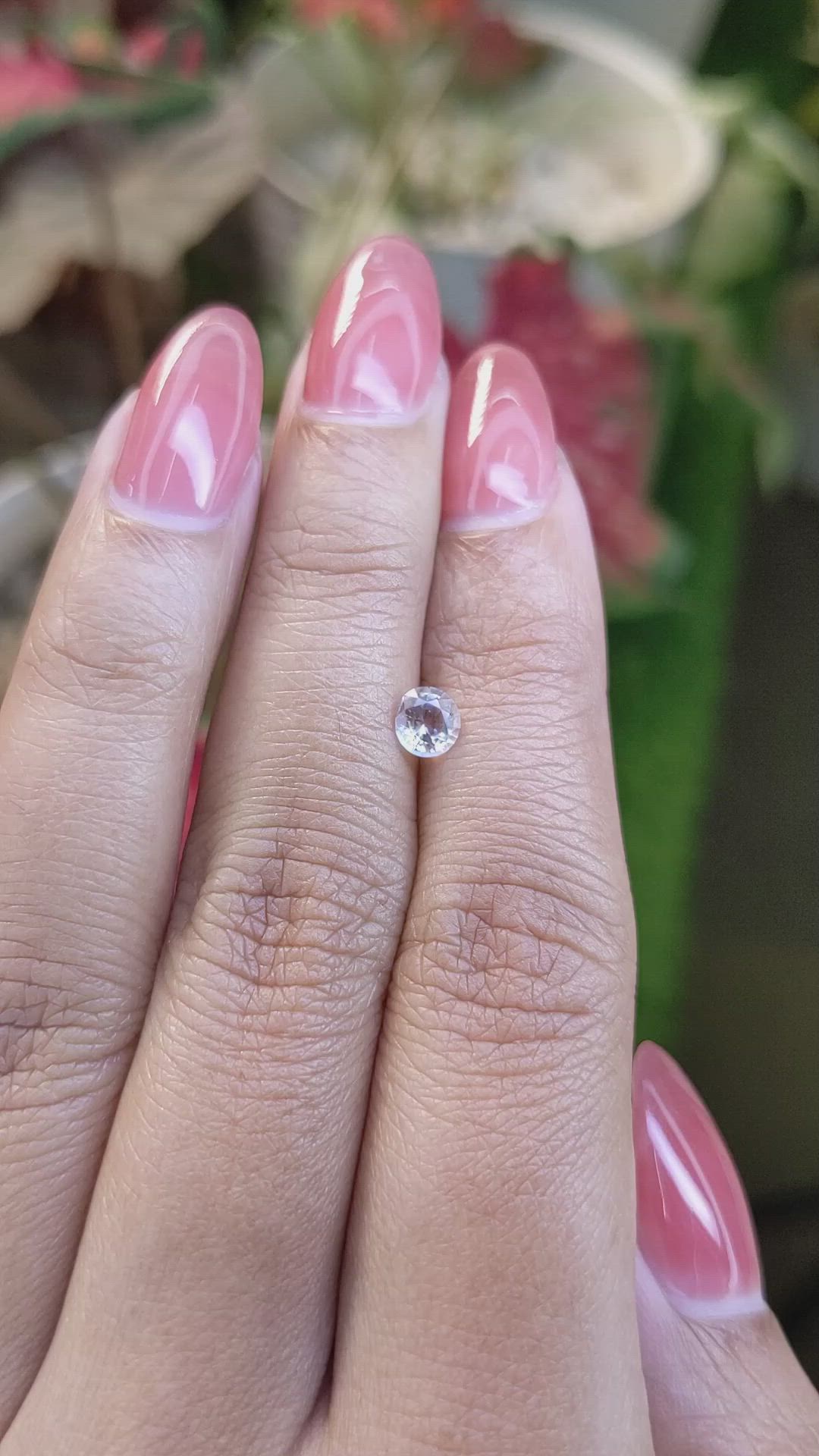 0.36 Ct. Rainbow Moonstone from Ceylon (Sri Lanka) Size Video