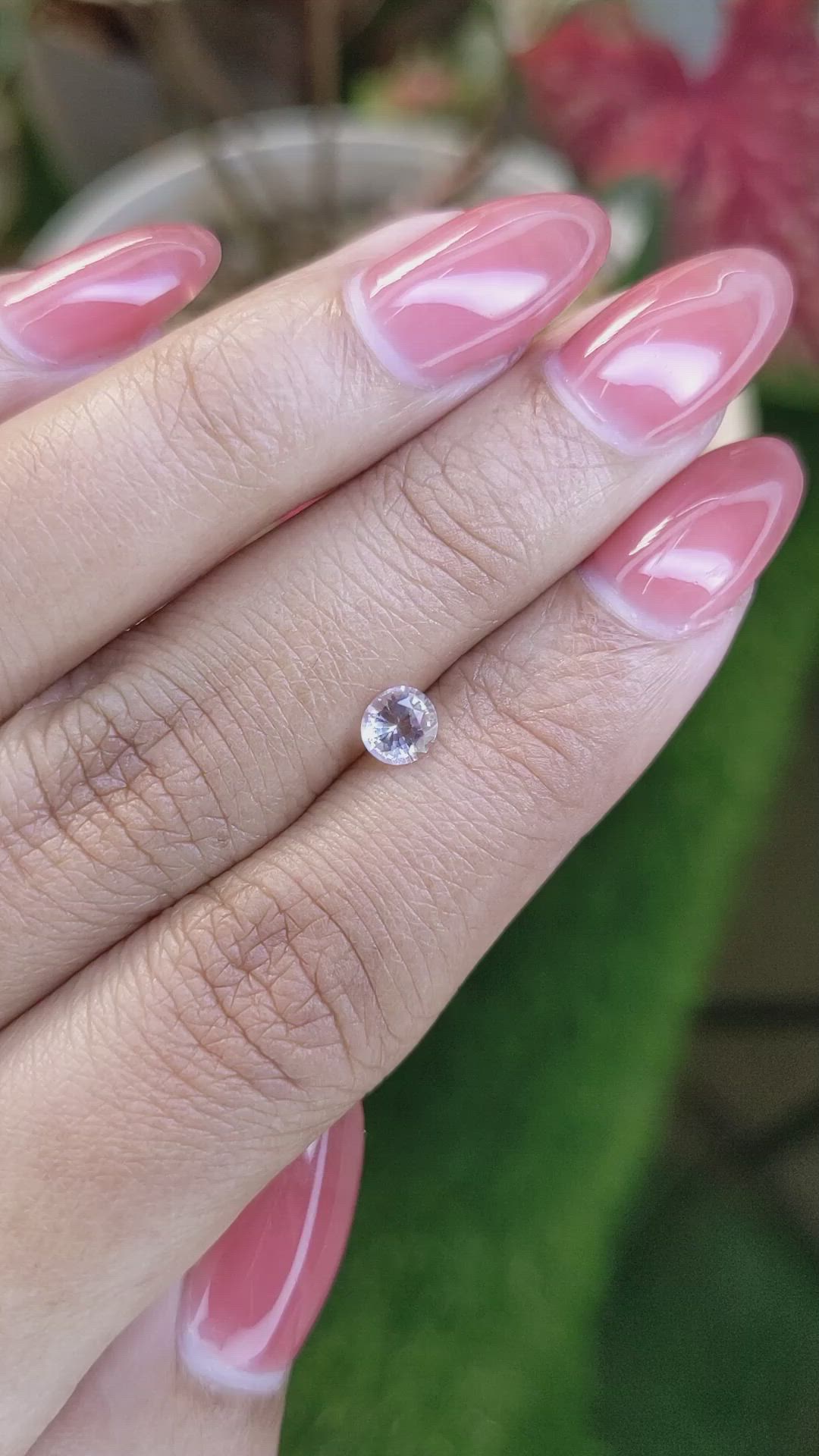 0.36 Ct. Rainbow Moonstone from Ceylon (Sri Lanka) Size Video