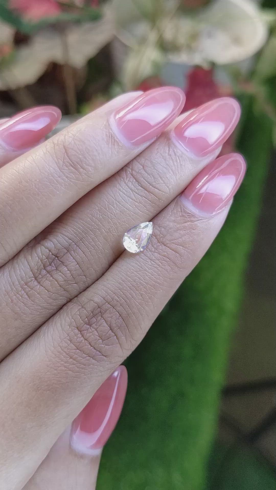 0.77 Ct. Rainbow Moonstone from Ceylon (Sri Lanka) Size Video