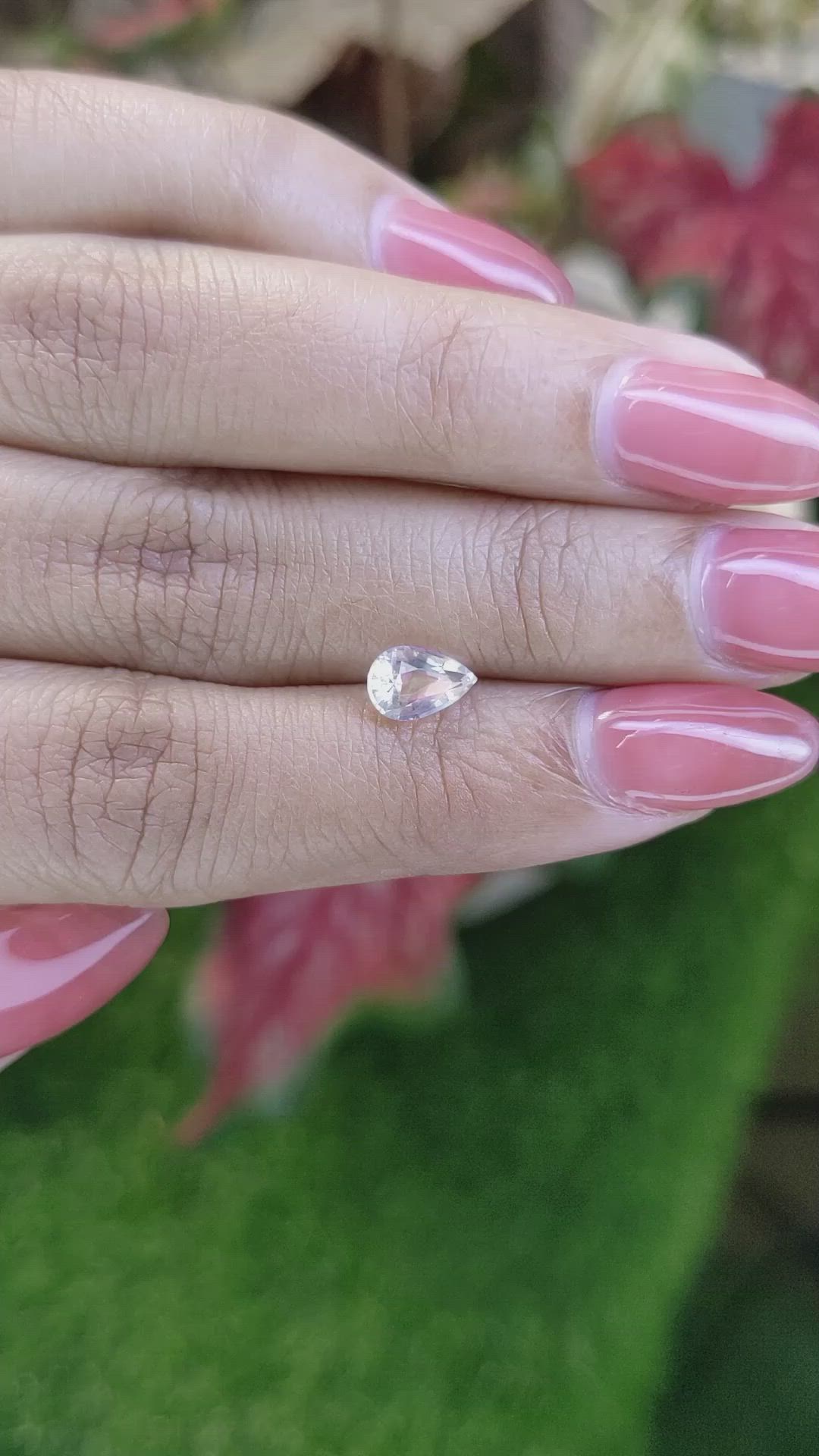 0.77 Ct. Rainbow Moonstone from Ceylon (Sri Lanka) Size Video