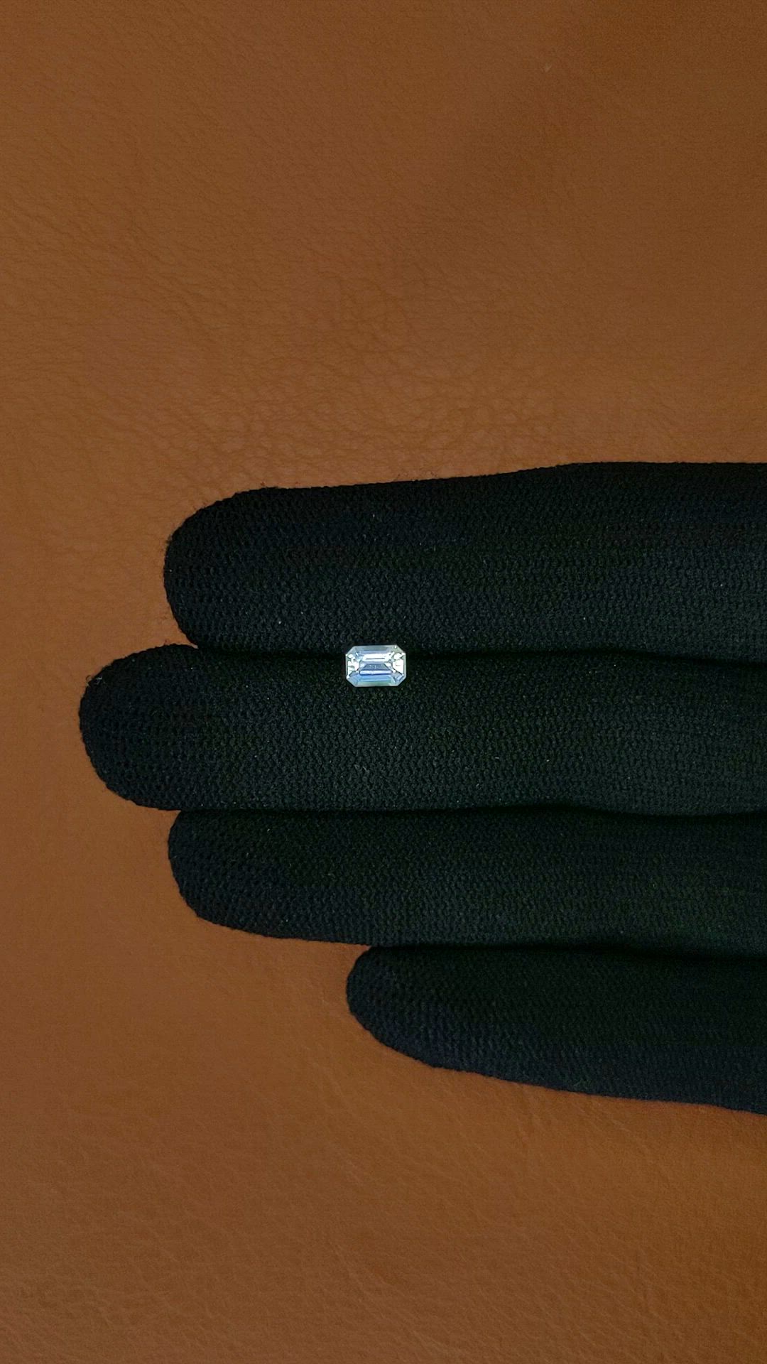 0.52 Ct. Rainbow Moonstone from Ceylon (Sri Lanka) Size Video