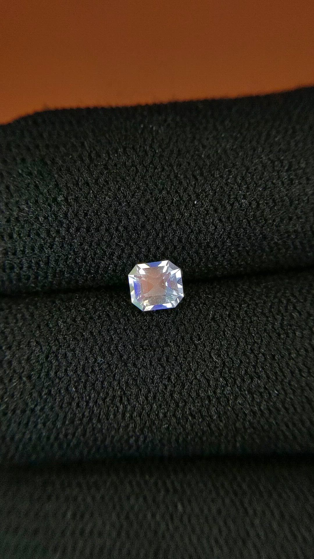 0.46 Ct. Rainbow Moonstone from Ceylon (Sri Lanka) Size Video