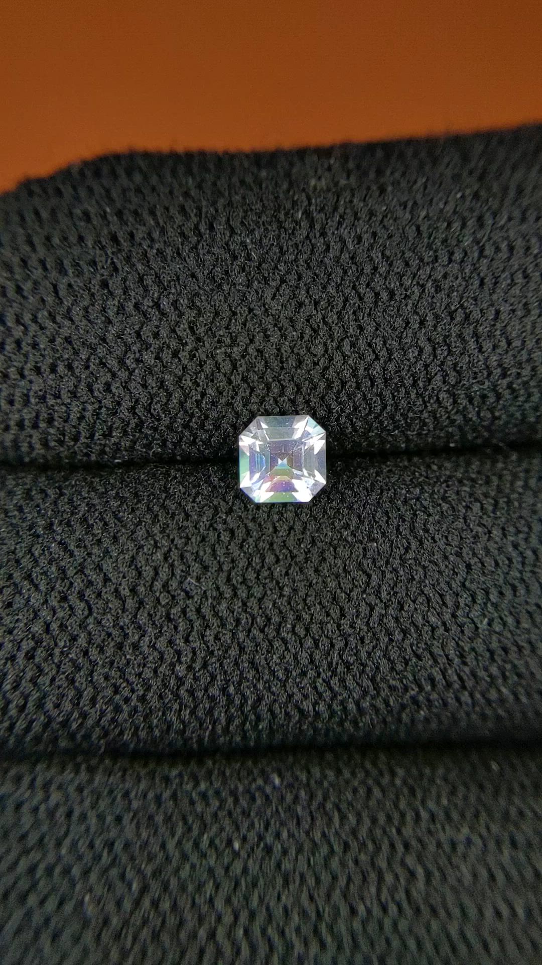 0.38 Ct. Rainbow Moonstone from Ceylon (Sri Lanka) Size Video