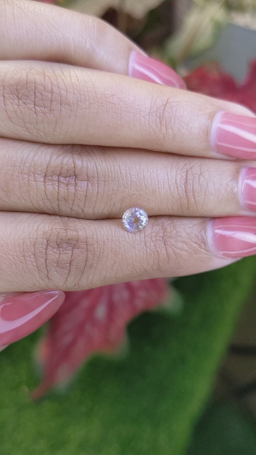0.61 Ct. Rainbow Moonstone from Ceylon (Sri Lanka) Size Video