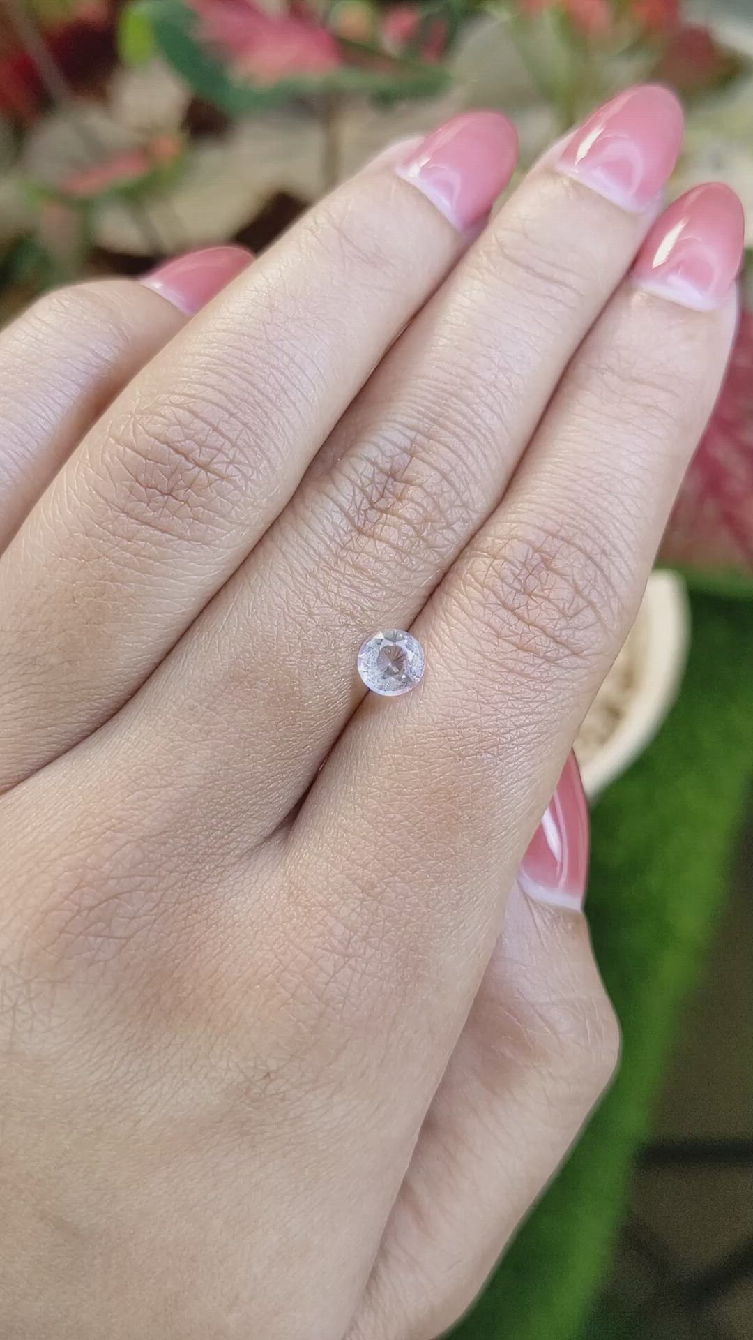 0.56 Ct. Rainbow Moonstone from Ceylon (Sri Lanka) Size Video