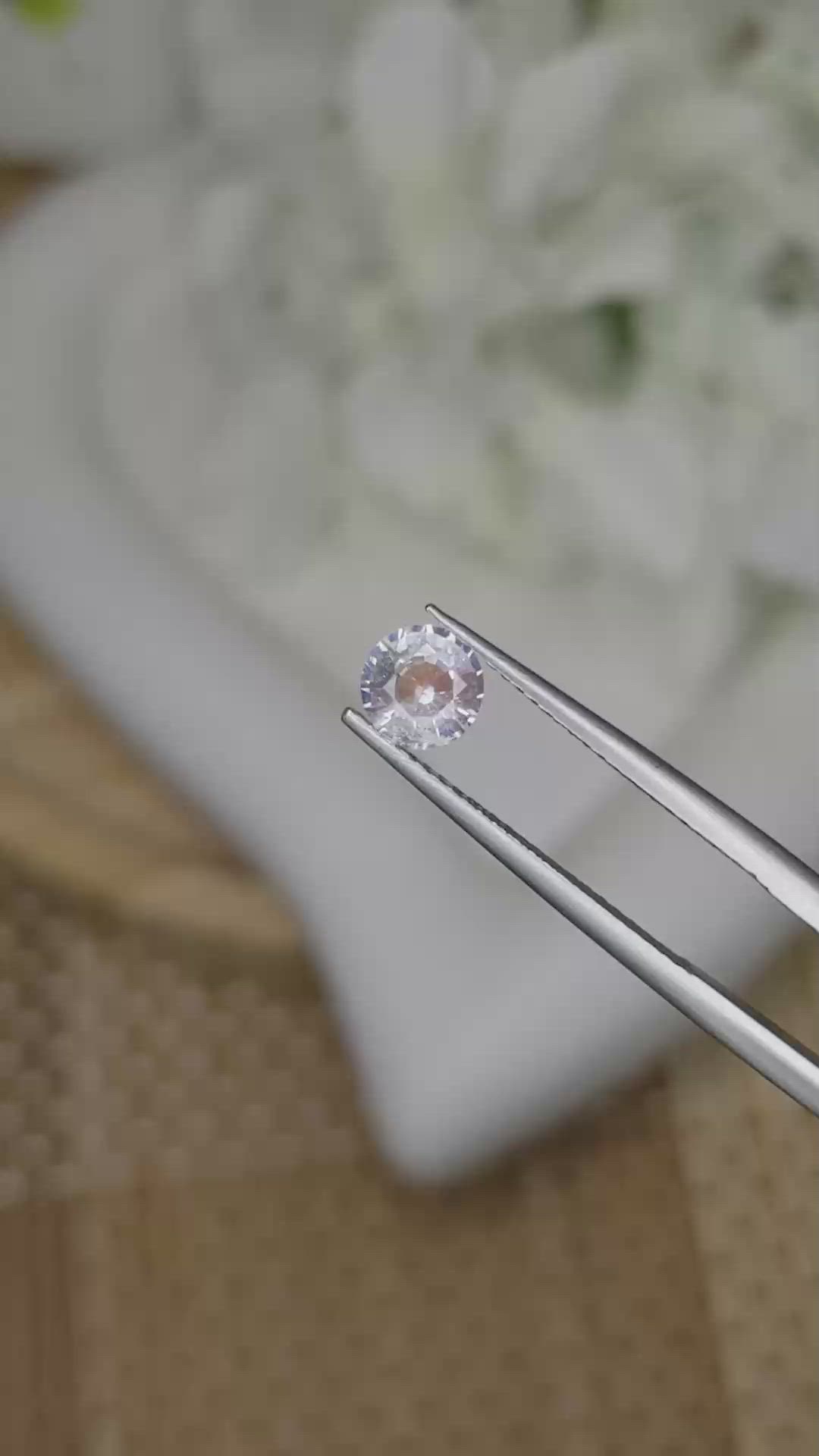0.56 Ct. Rainbow Moonstone from Ceylon (Sri Lanka) Size Video