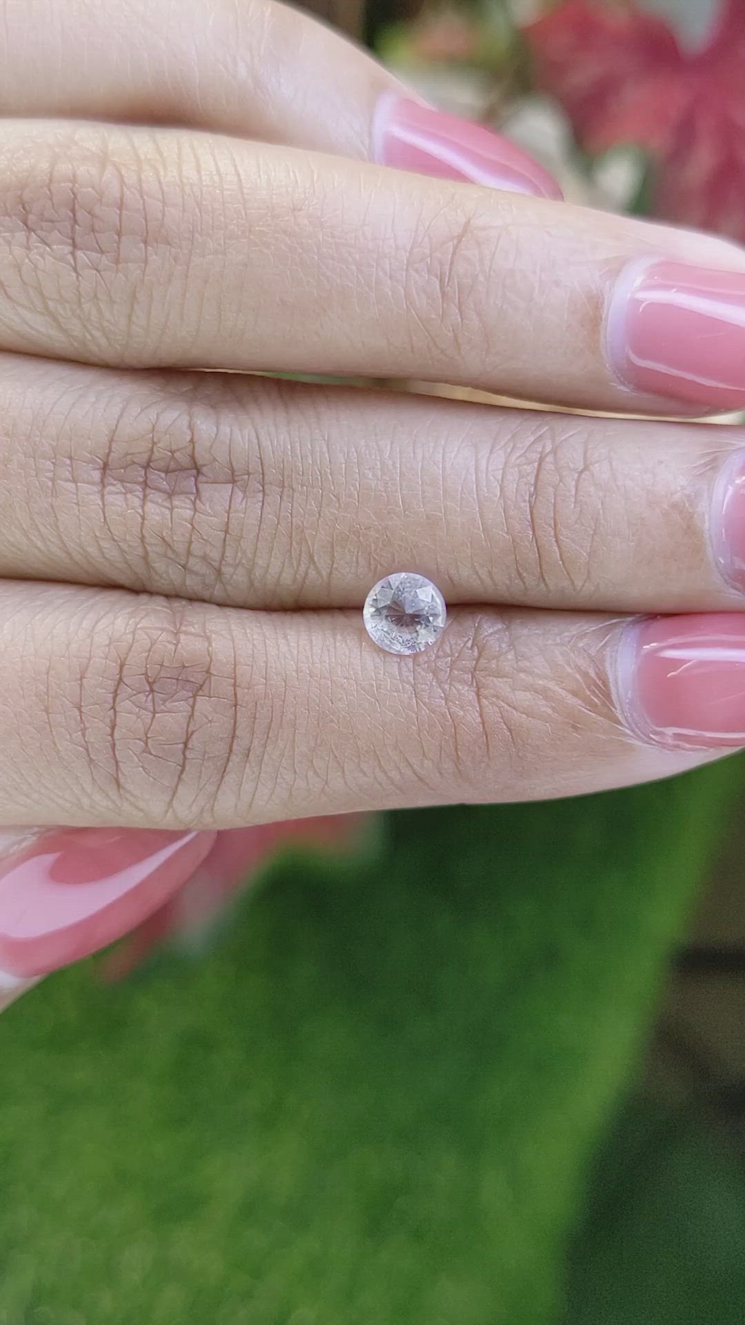 0.56 Ct. Rainbow Moonstone from Ceylon (Sri Lanka) Size Video