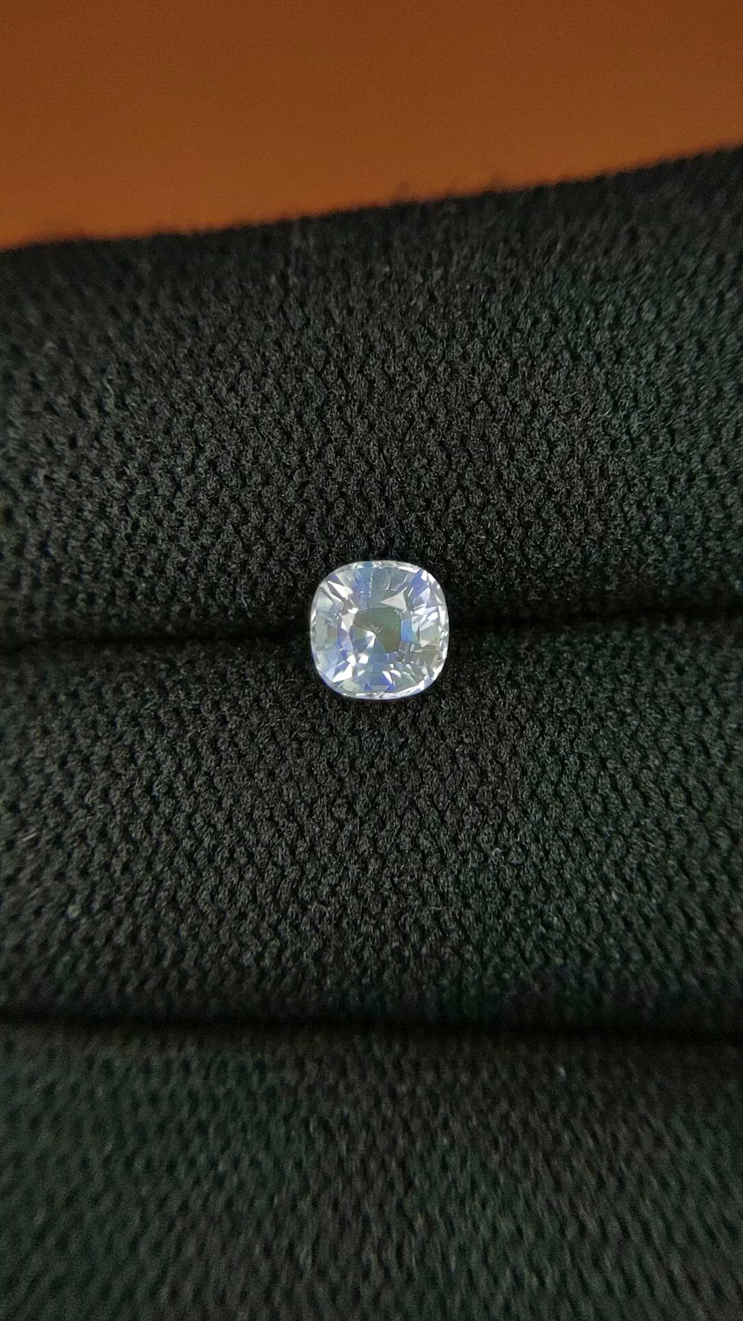 0.72 Ct. Rainbow Moonstone from Ceylon (Sri Lanka) Size Video