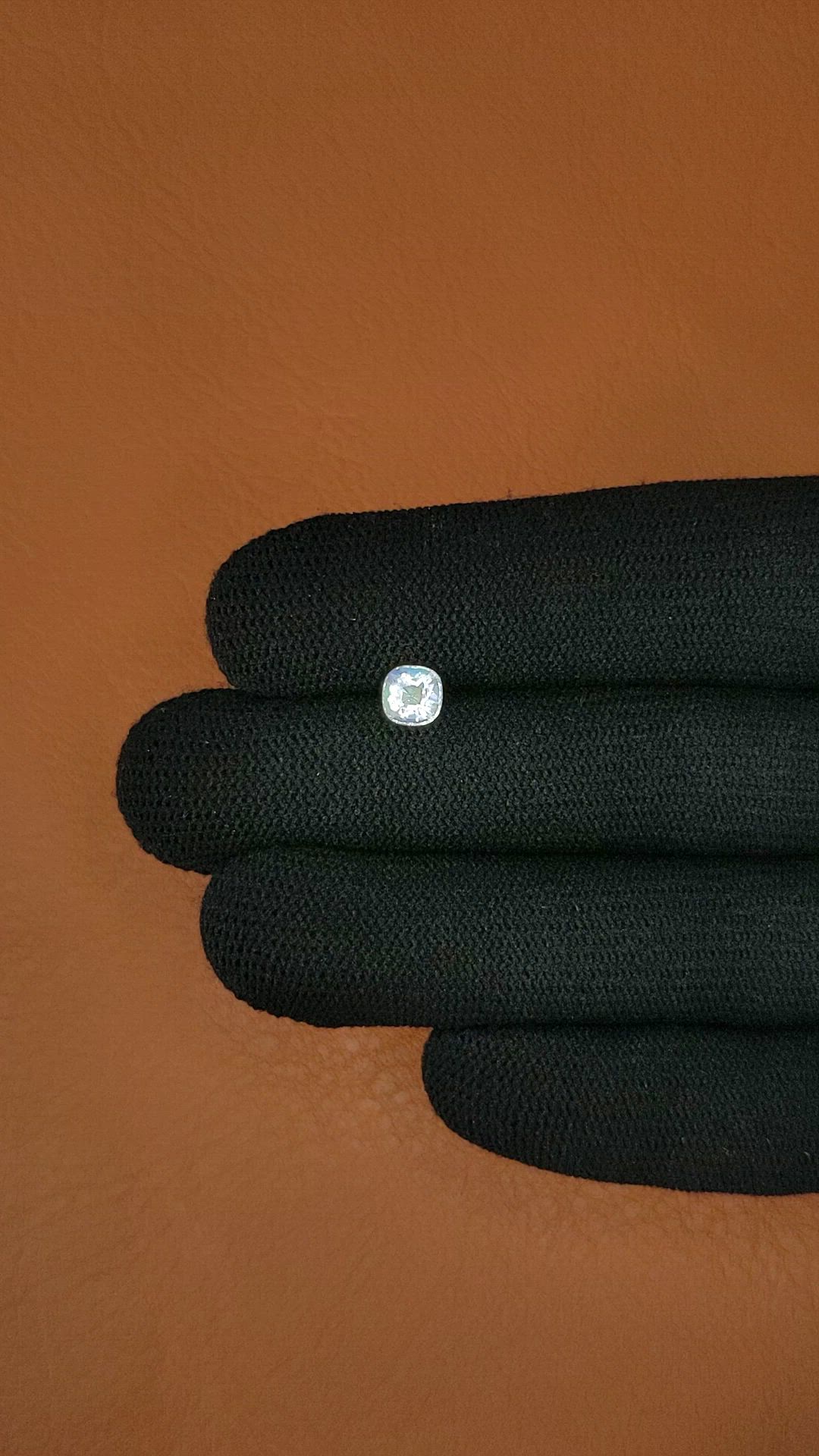 0.72 Ct. Rainbow Moonstone from Ceylon (Sri Lanka) Size Video