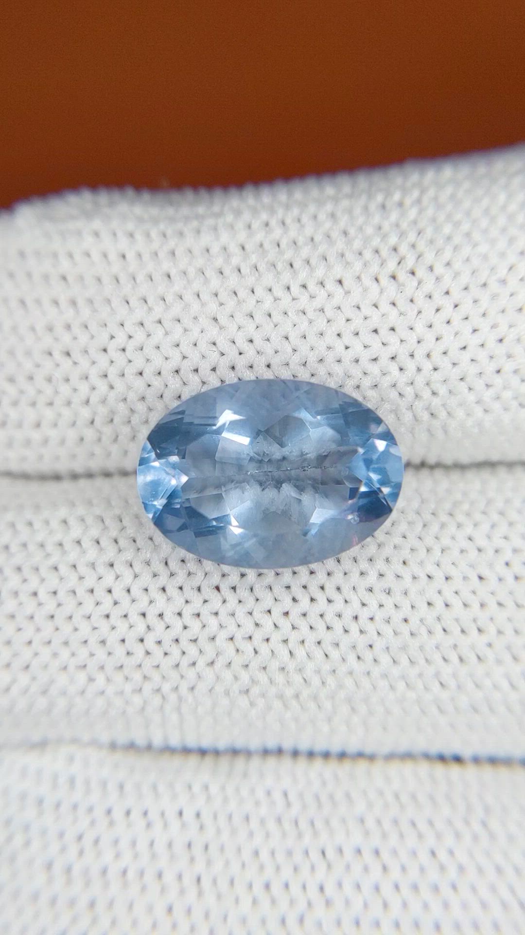 6.75 Ct. Blue Fluorite from Ceylon (Sri Lanka) Size Video