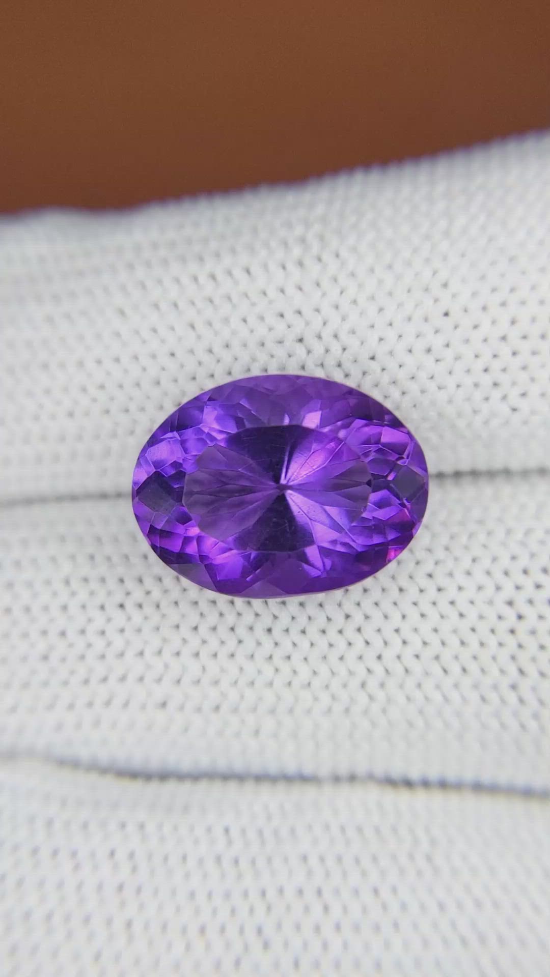 8.52 Ct. Purple Amethyst from Brazil Size Video