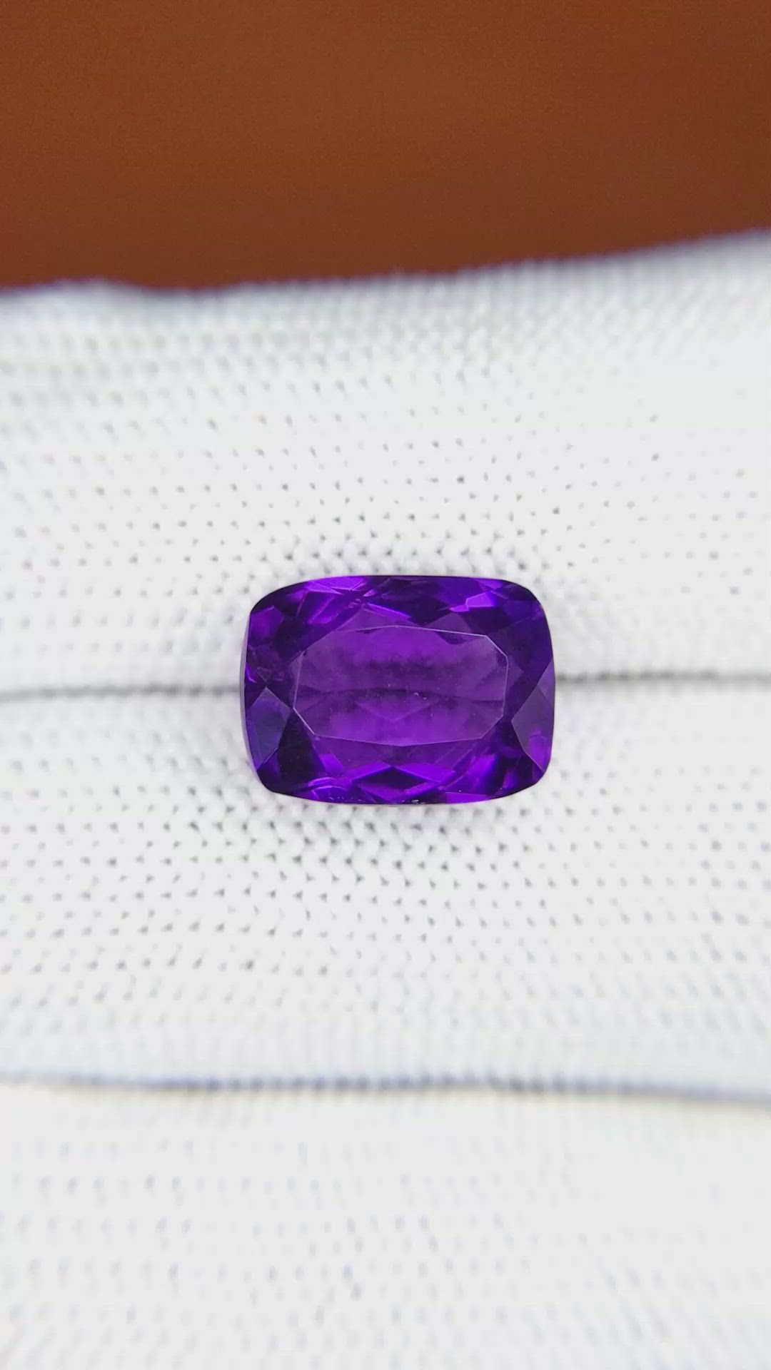 6.52 Ct. Purple Amethyst from Brazil Size Video