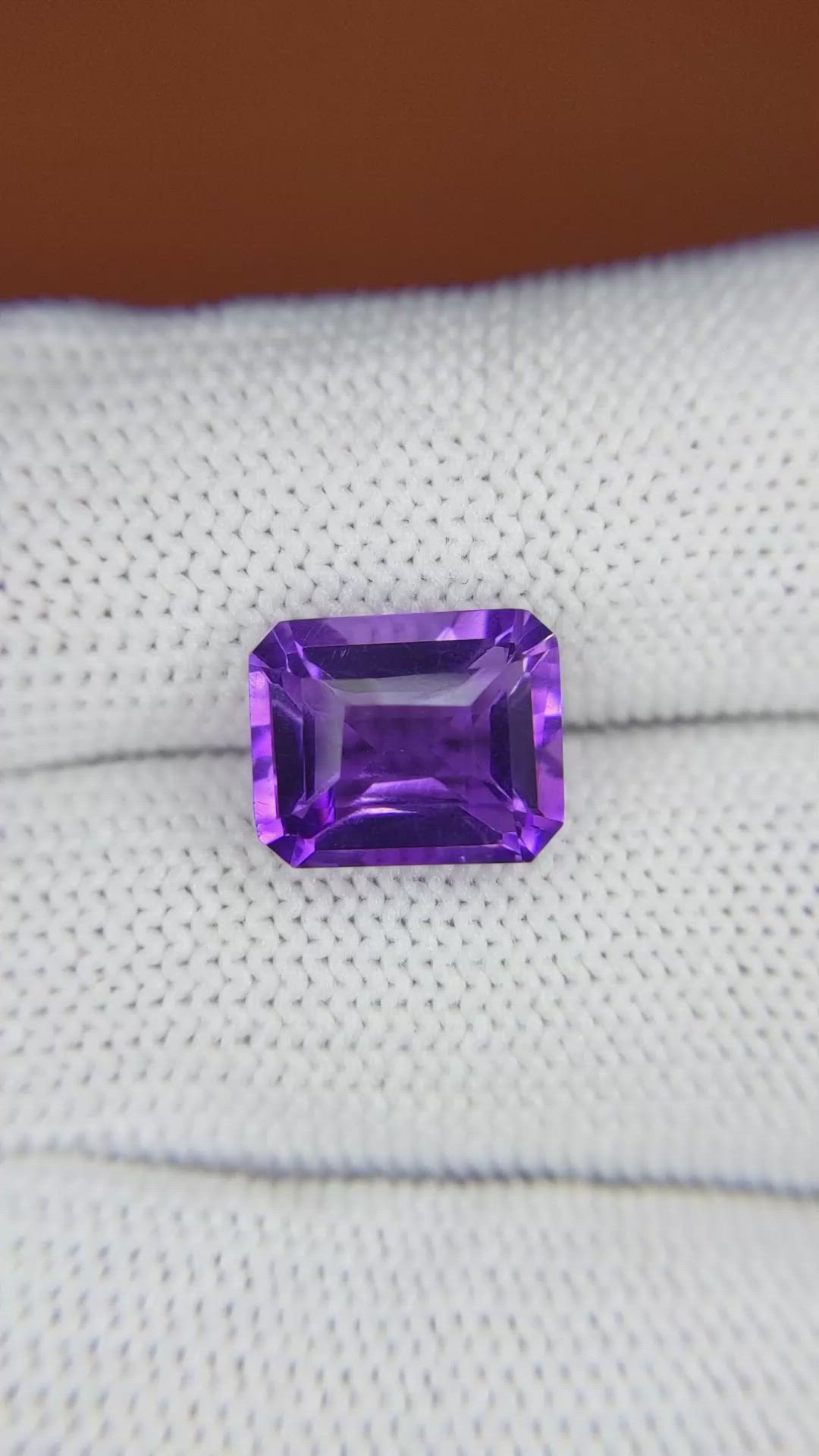 4.75 Ct. Purple Amethyst from Brazil Size Video