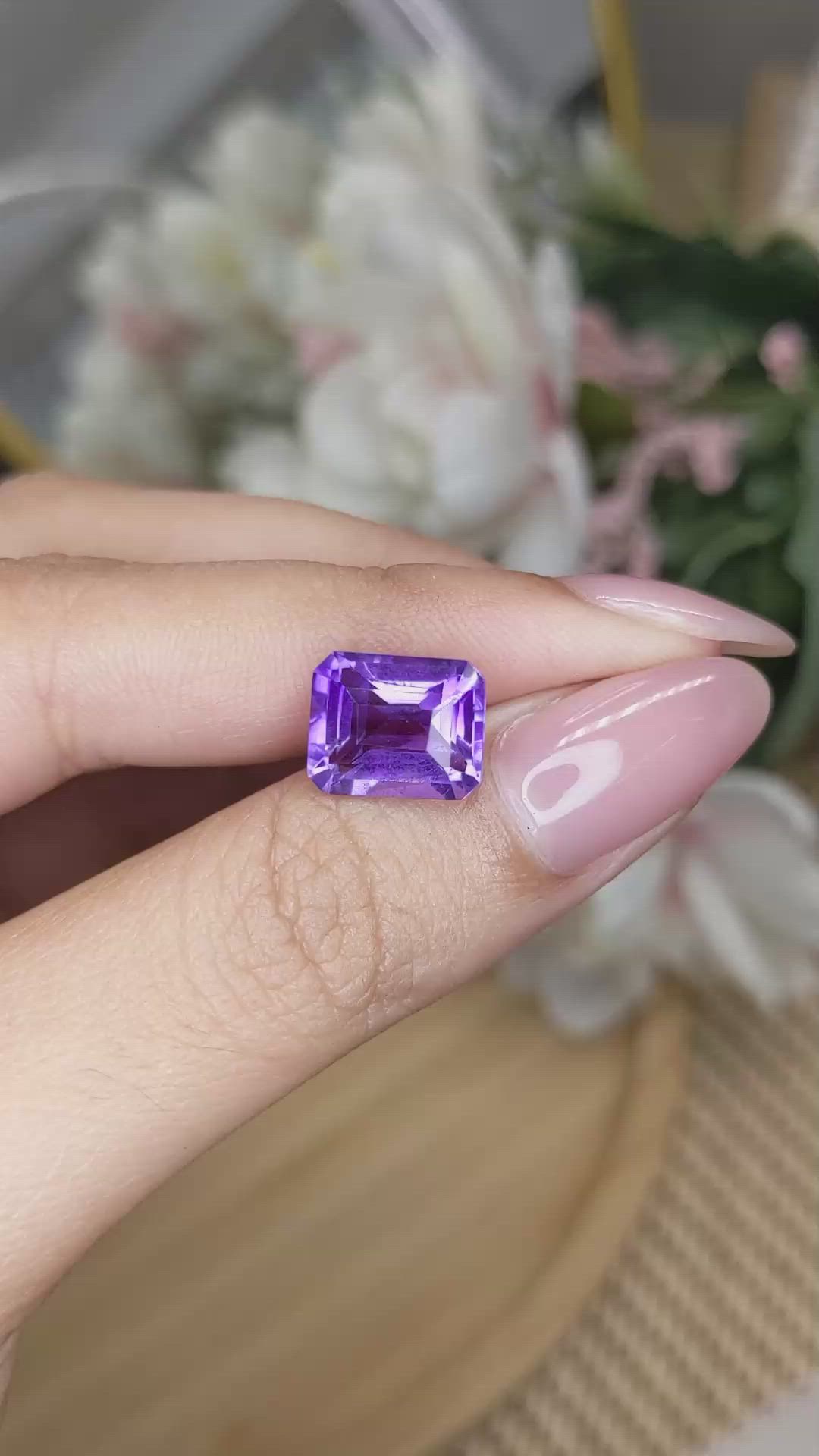 4.75 Ct. Purple Amethyst from Brazil Size Video