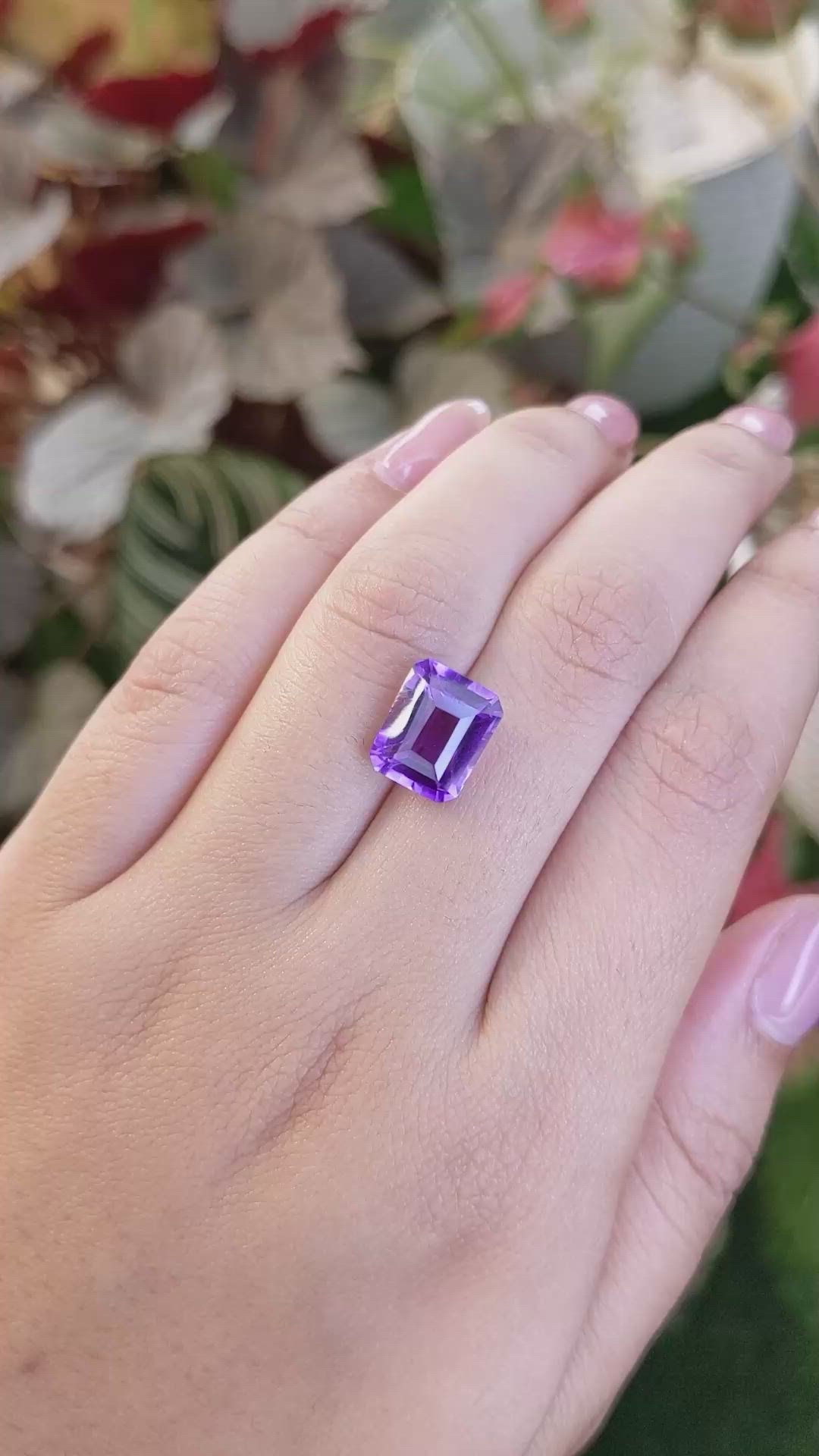 4.75 Ct. Purple Amethyst from Brazil Size Video