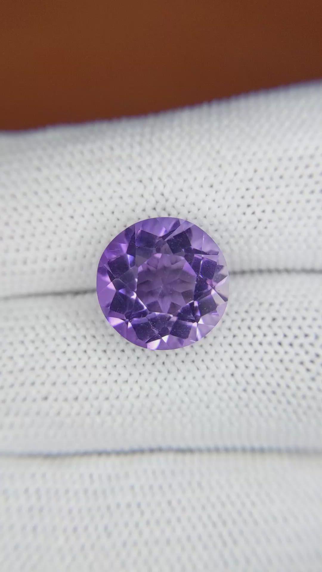 6.83 Ct. Purple Amethyst from Brazil Size Video