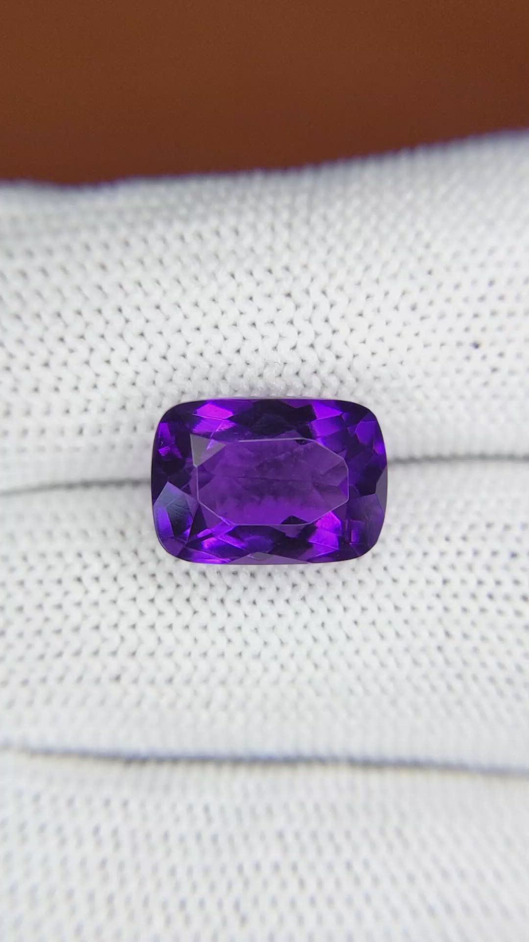 6.58 Ct. Purple Amethyst from Brazil Size Video