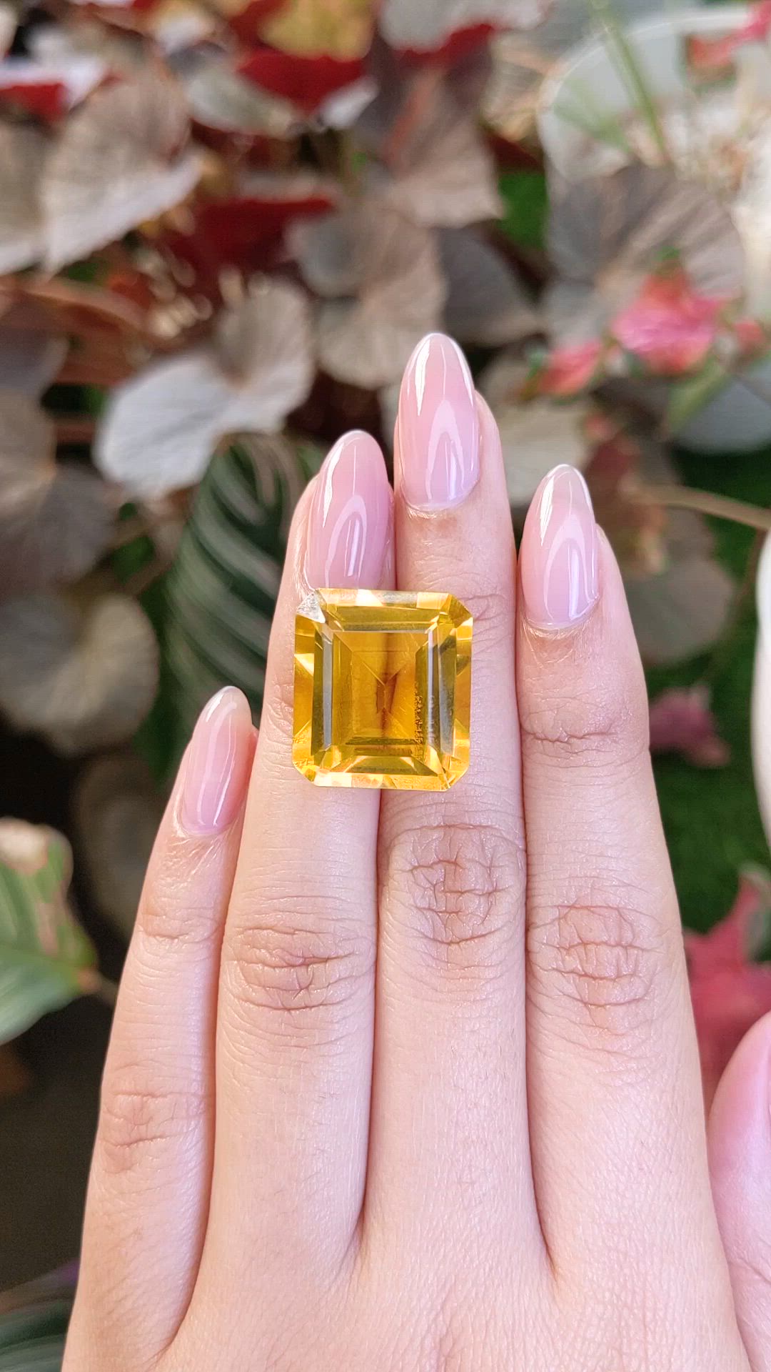 24.73 Ct. Yellow Citrine from Ceylon (Sri Lanka) Size Video