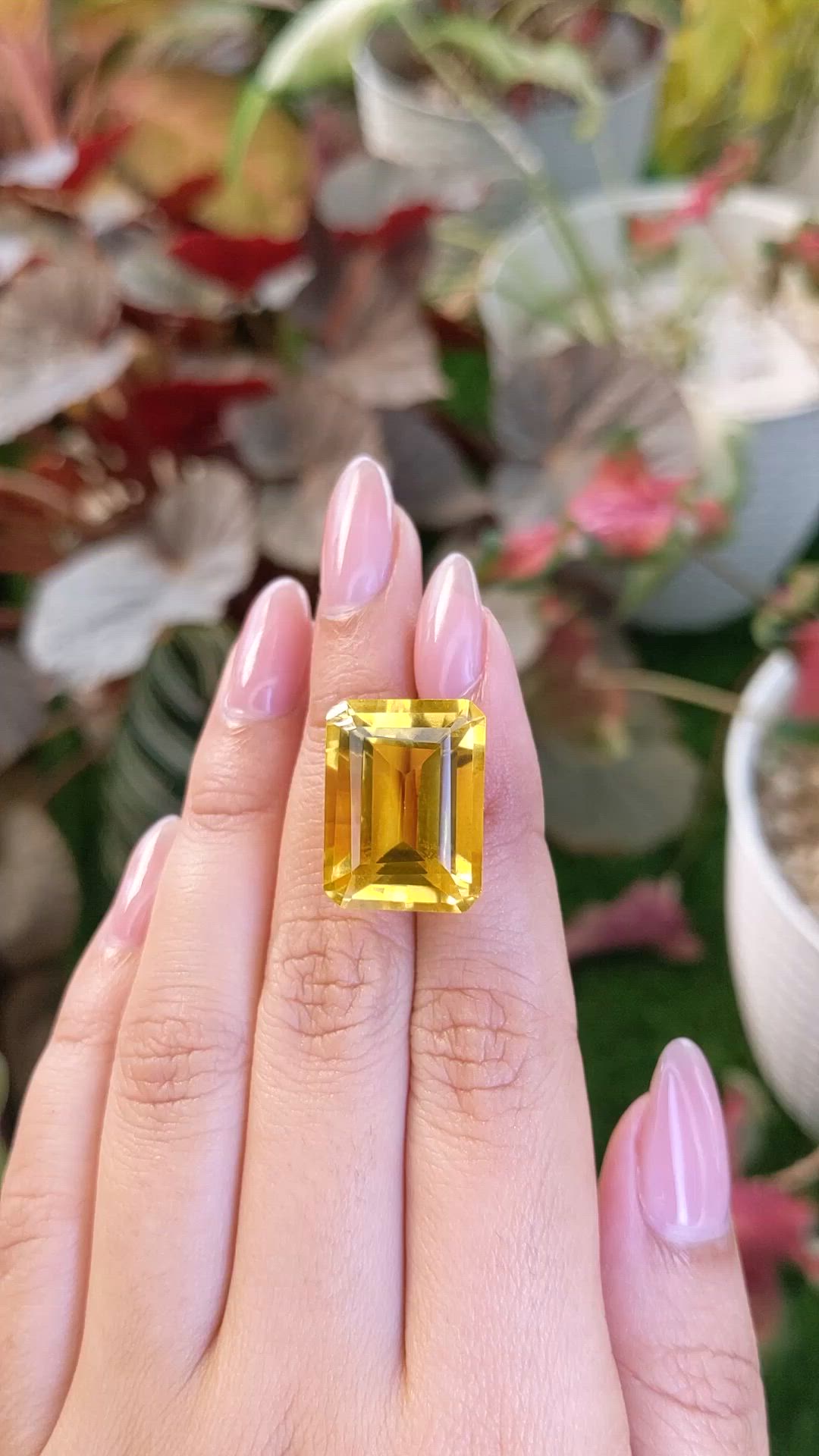 24.75 Ct. Yellow Citrine from Ceylon (Sri Lanka) Size Video