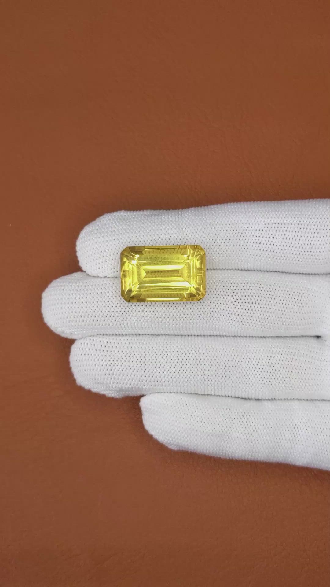 25.94 Ct. Yellow Citrine from Ceylon (Sri Lanka) Size Video