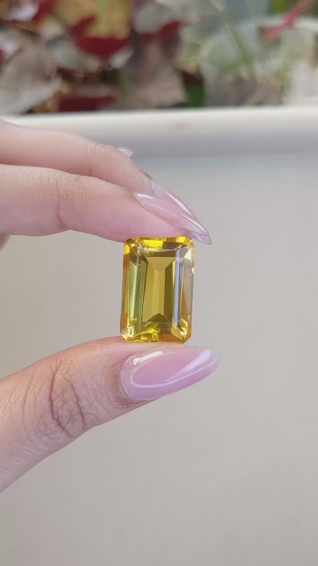 25.94 Ct. Yellow Citrine from Ceylon (Sri Lanka) Size Video