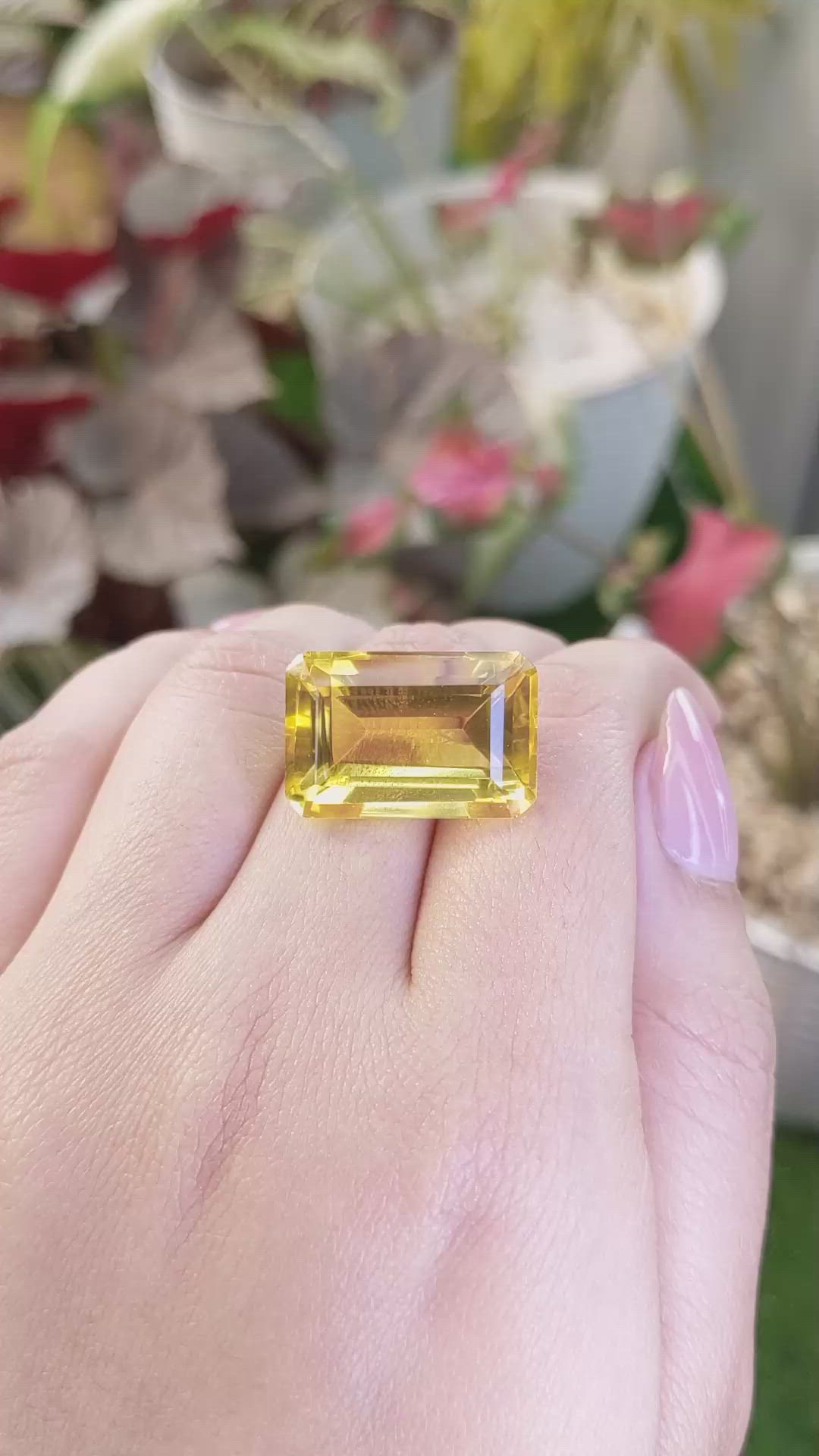 25.94 Ct. Yellow Citrine from Ceylon (Sri Lanka) Size Video