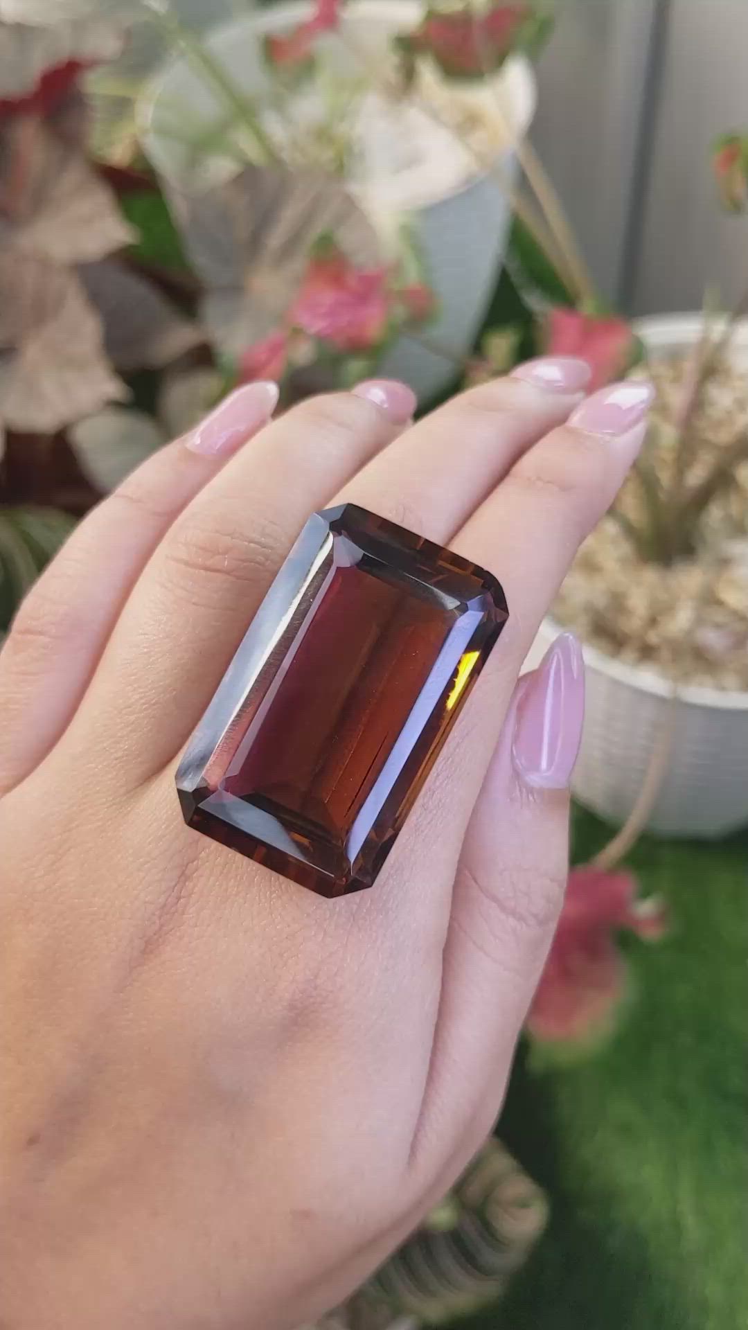 127.17 Ct. Bi Color Ametrine from Ceylon (Sri Lanka) Size Video