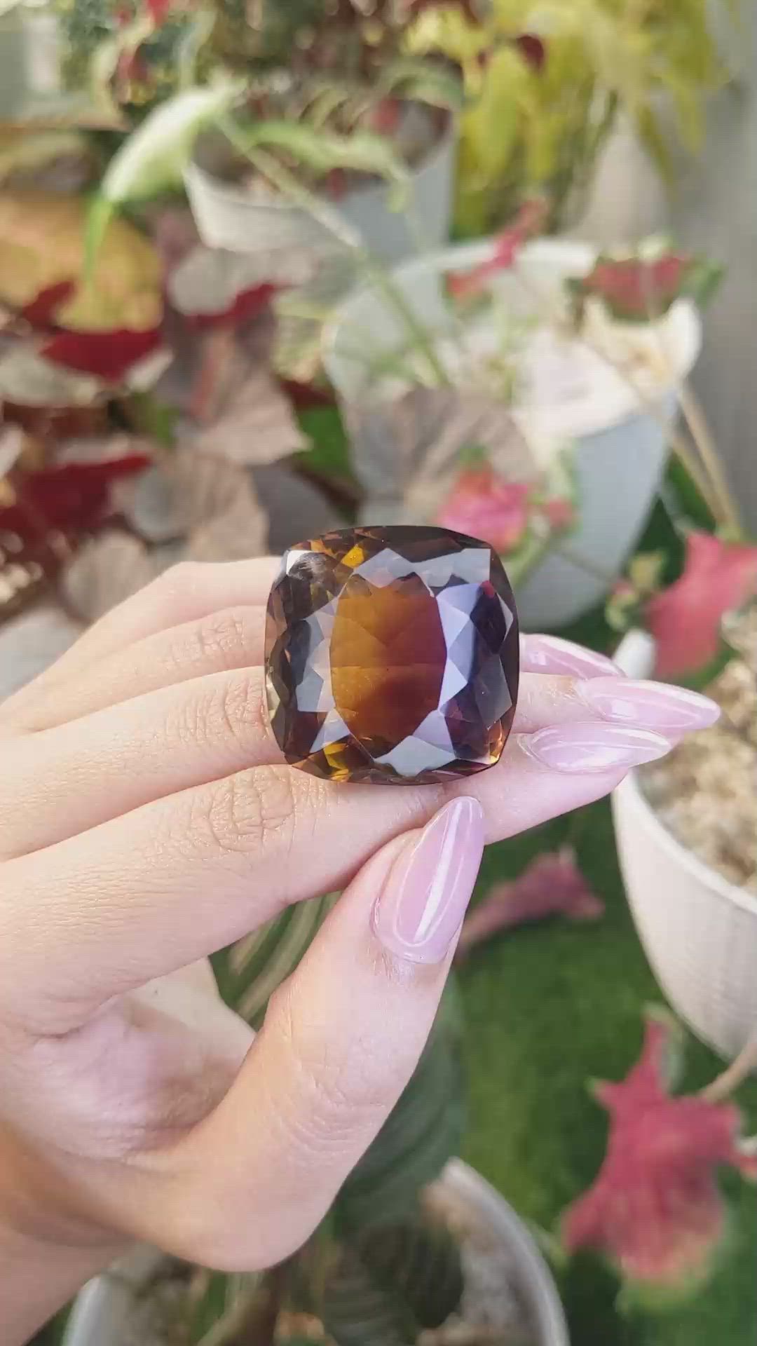 107.55 Ct. Bi Color Ametrine from Ceylon (Sri Lanka) Size Video