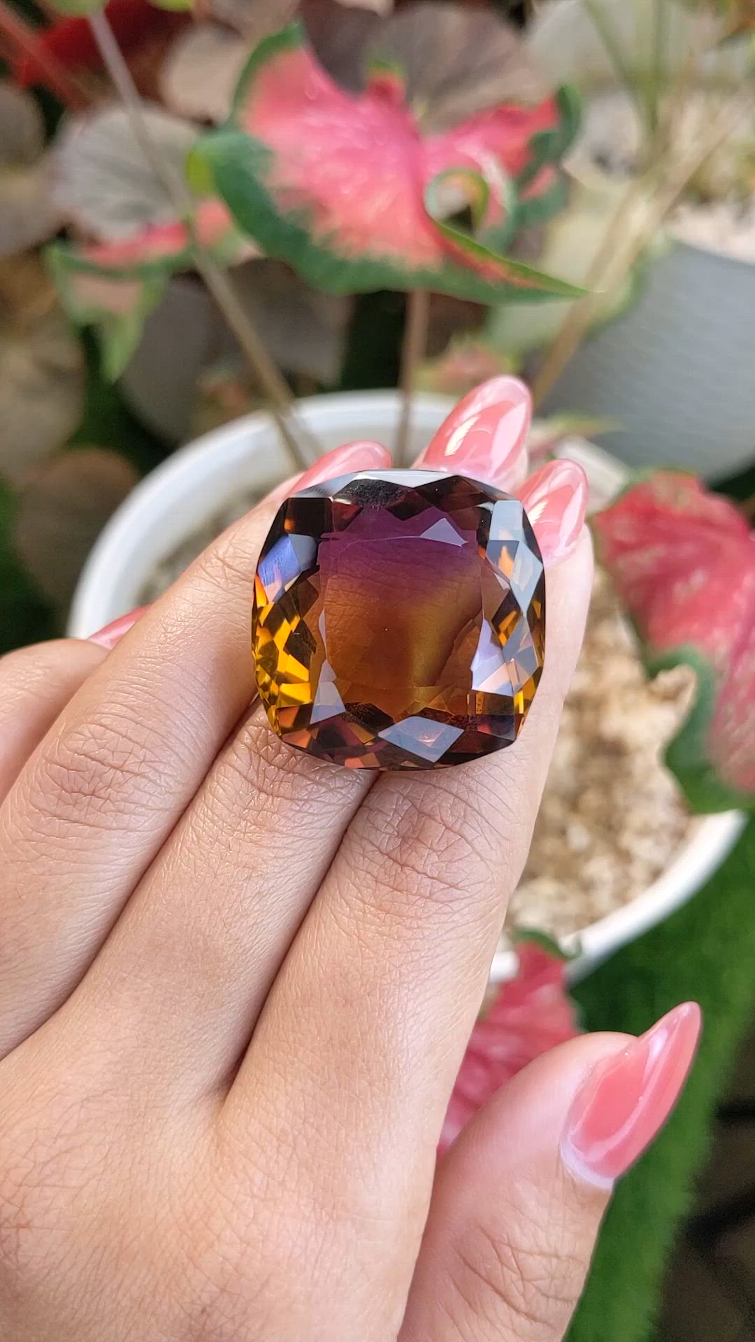 80.23 Ct. Bi Color Ametrine from Ceylon (Sri Lanka) Size Video