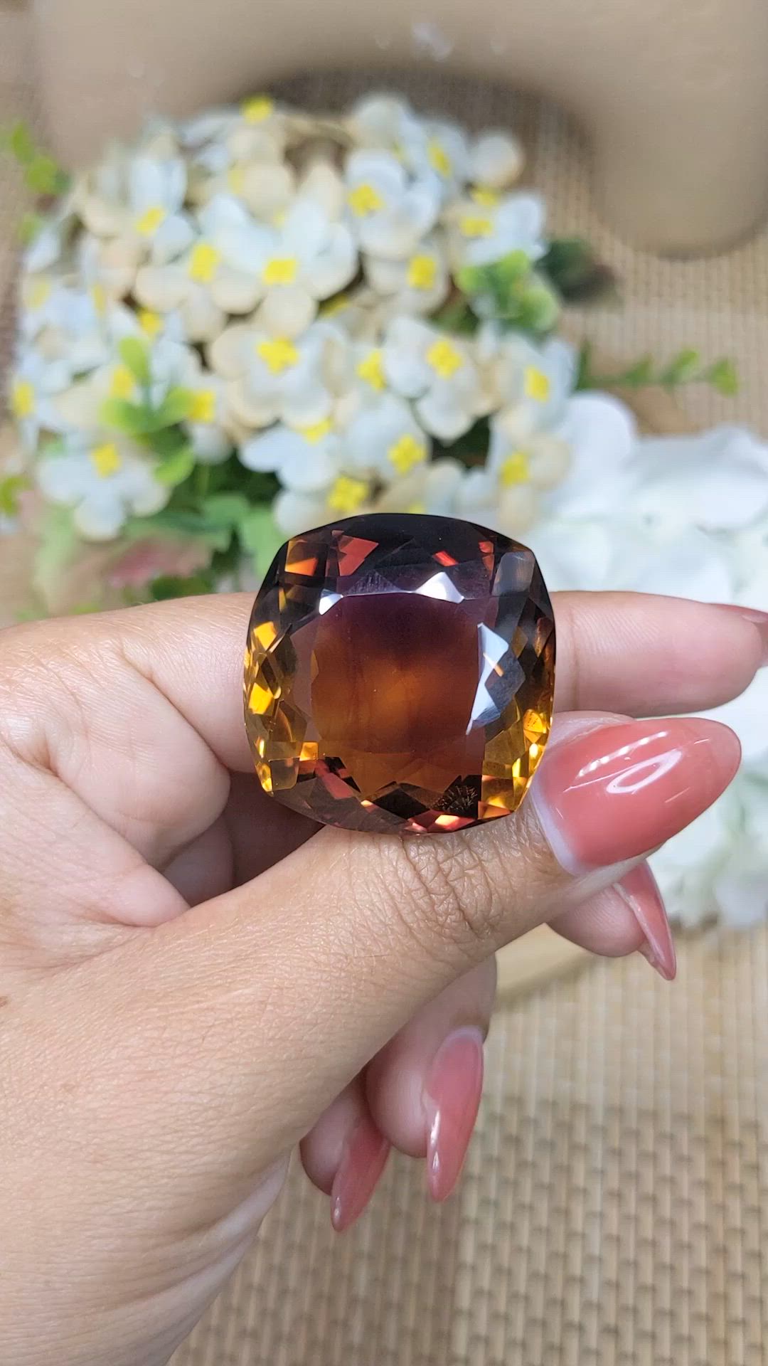 80.23 Ct. Bi Color Ametrine from Ceylon (Sri Lanka) Size Video