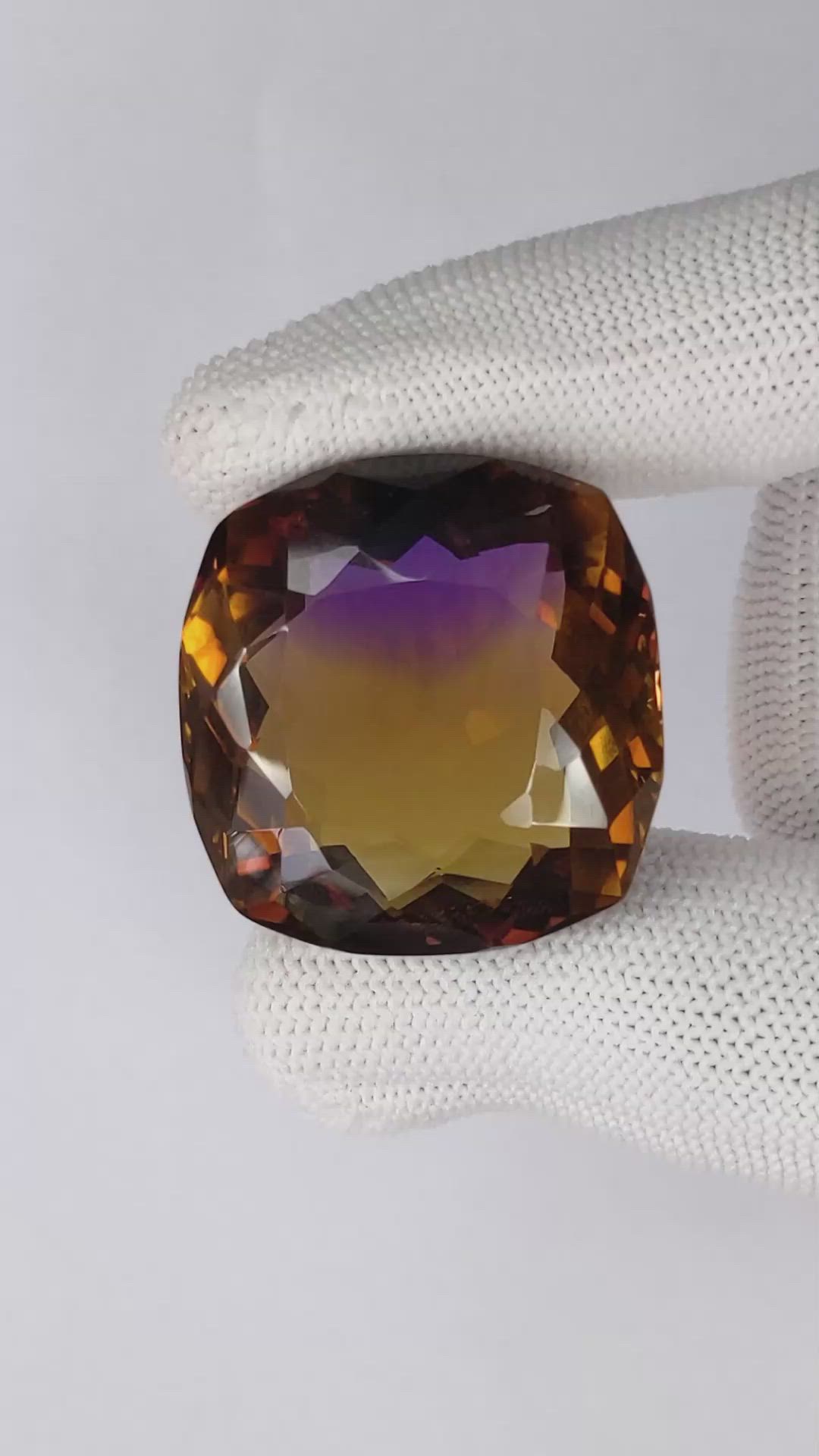 80.23 Ct. Bi Color Ametrine from Ceylon (Sri Lanka) Size Video