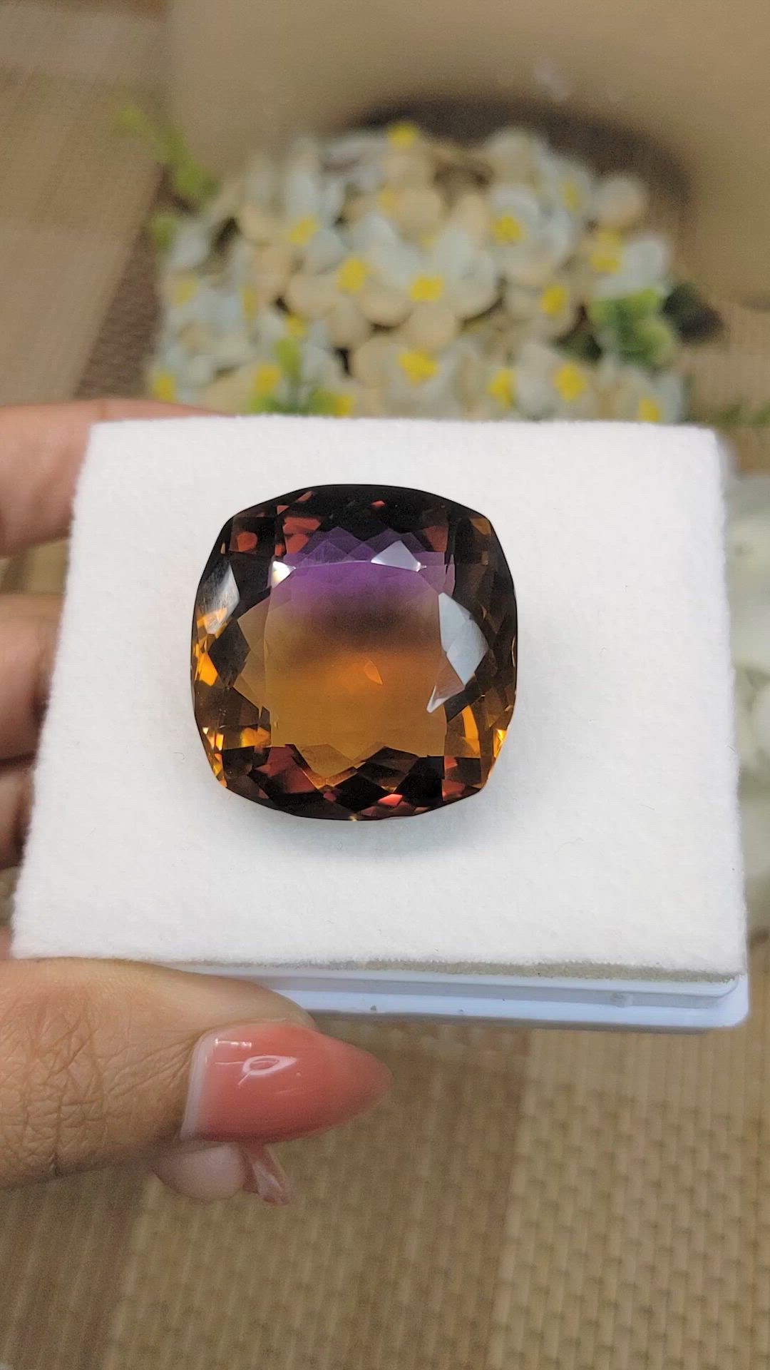 80.23 Ct. Bi Color Ametrine from Ceylon (Sri Lanka) Size Video