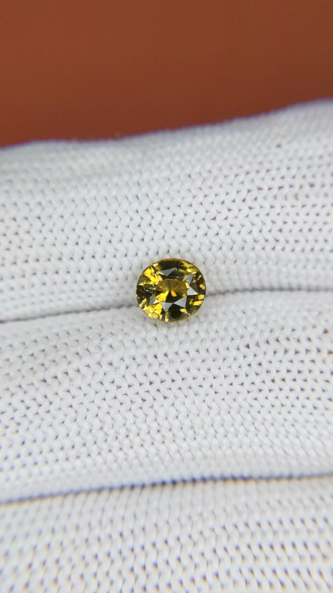 1.25 Ct. Yellow Tourmaline from Ceylon (Sri Lanka) Size Video
