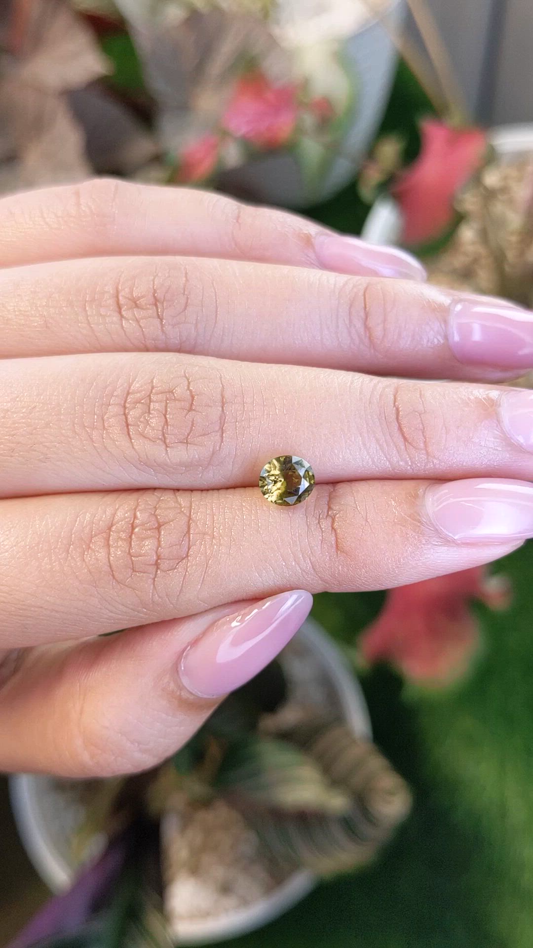 1.25 Ct. Yellow Tourmaline from Ceylon (Sri Lanka) Size Video