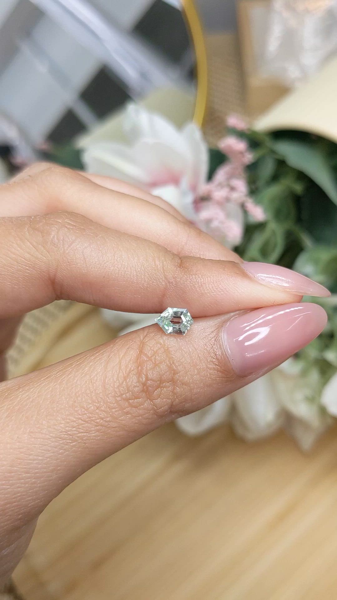 0.86 Ct. Green Chrysoberyl from Ceylon (Sri Lanka) Size Video