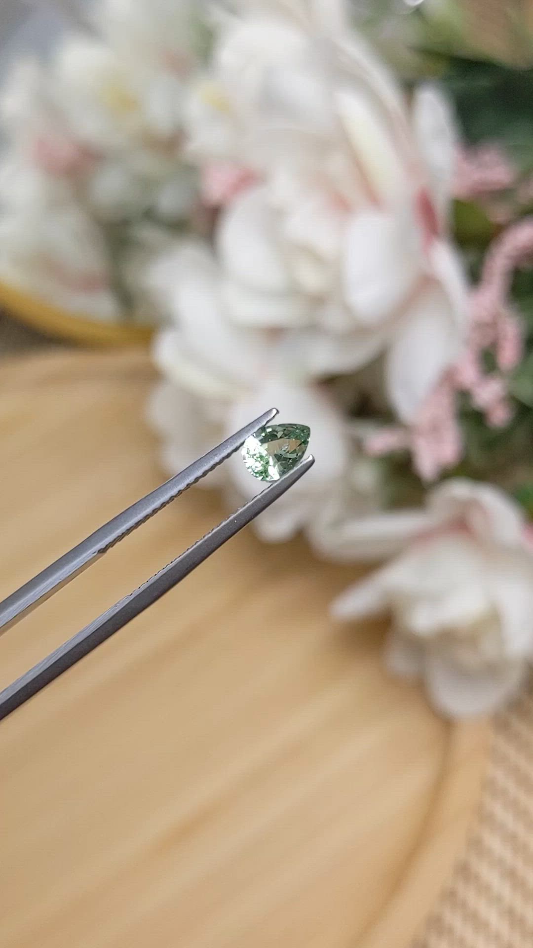 0.54 Ct. Green Chrysoberyl from Ceylon (Sri Lanka) Size Video