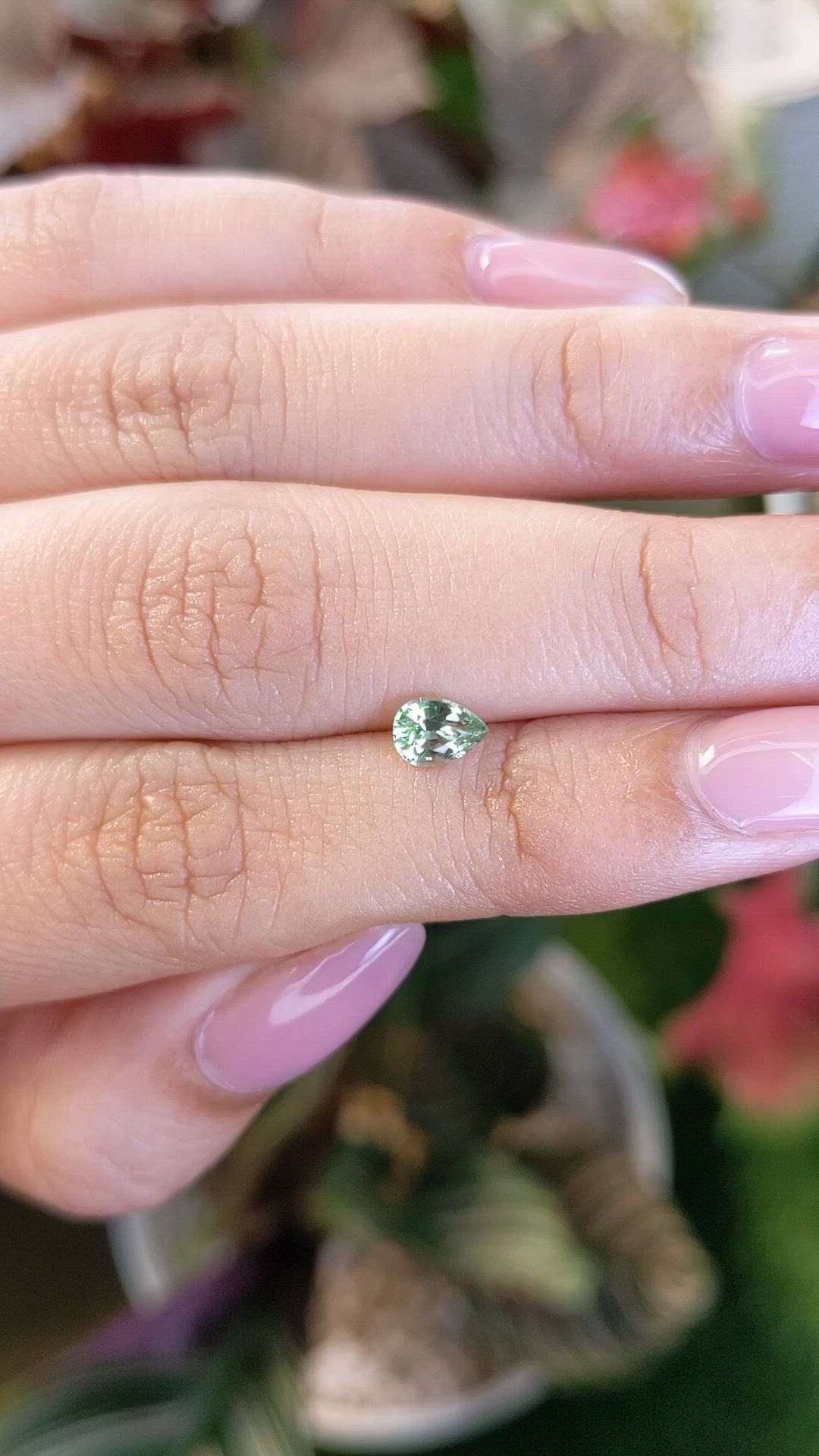 0.54 Ct. Green Chrysoberyl from Ceylon (Sri Lanka) Size Video