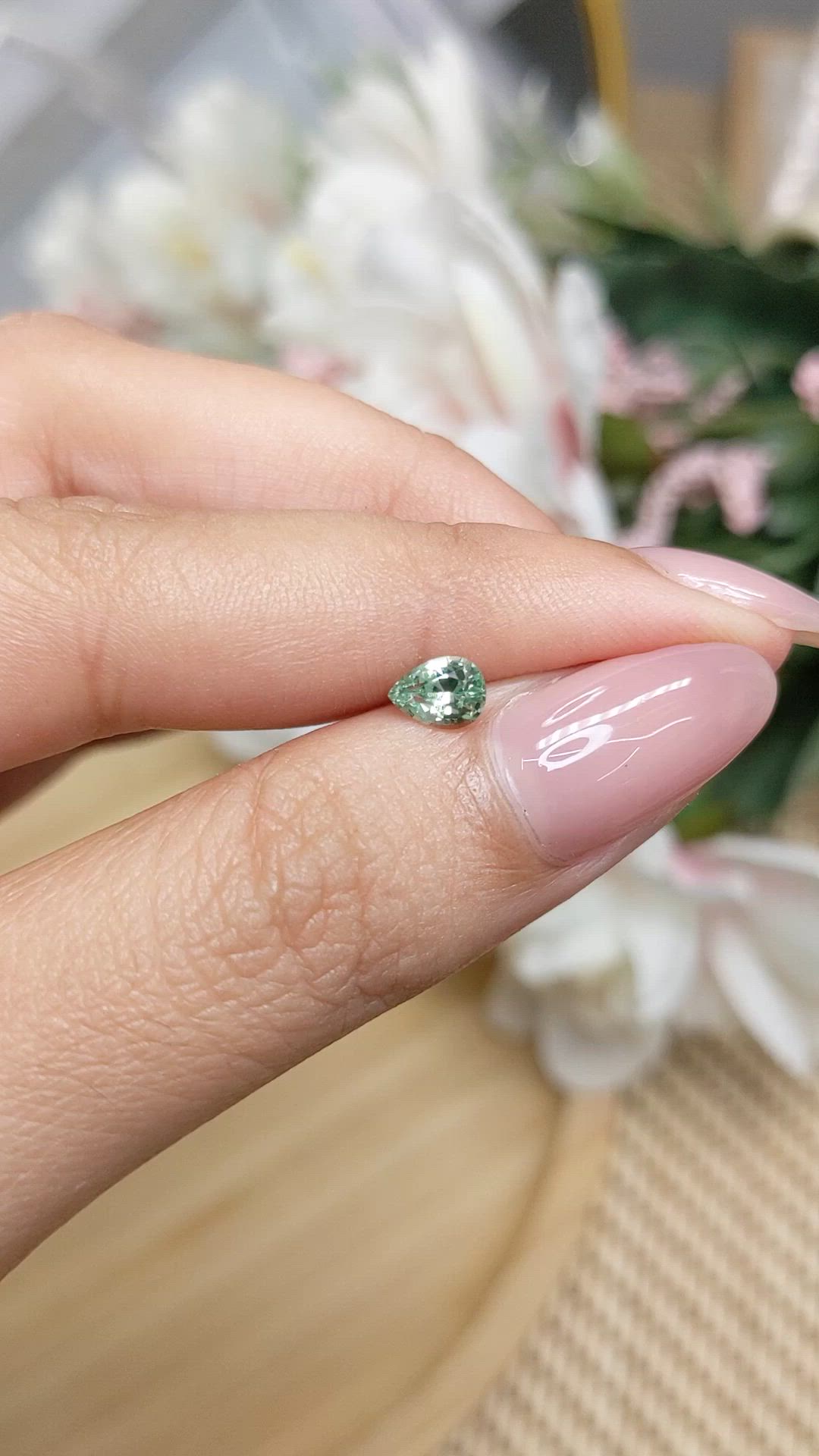 0.54 Ct. Green Chrysoberyl from Ceylon (Sri Lanka) Size Video