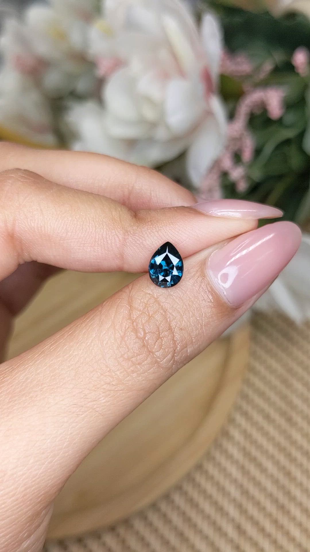 1.21 Ct. Greenish Blue Spinel from Ceylon (Sri Lanka) Size Video