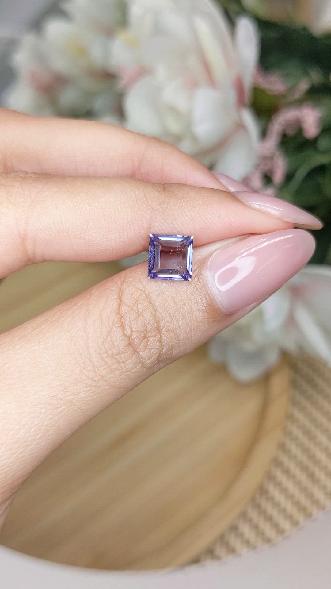 1.83 Ct. Purple Spinel from Ceylon (Sri Lanka) Size Video