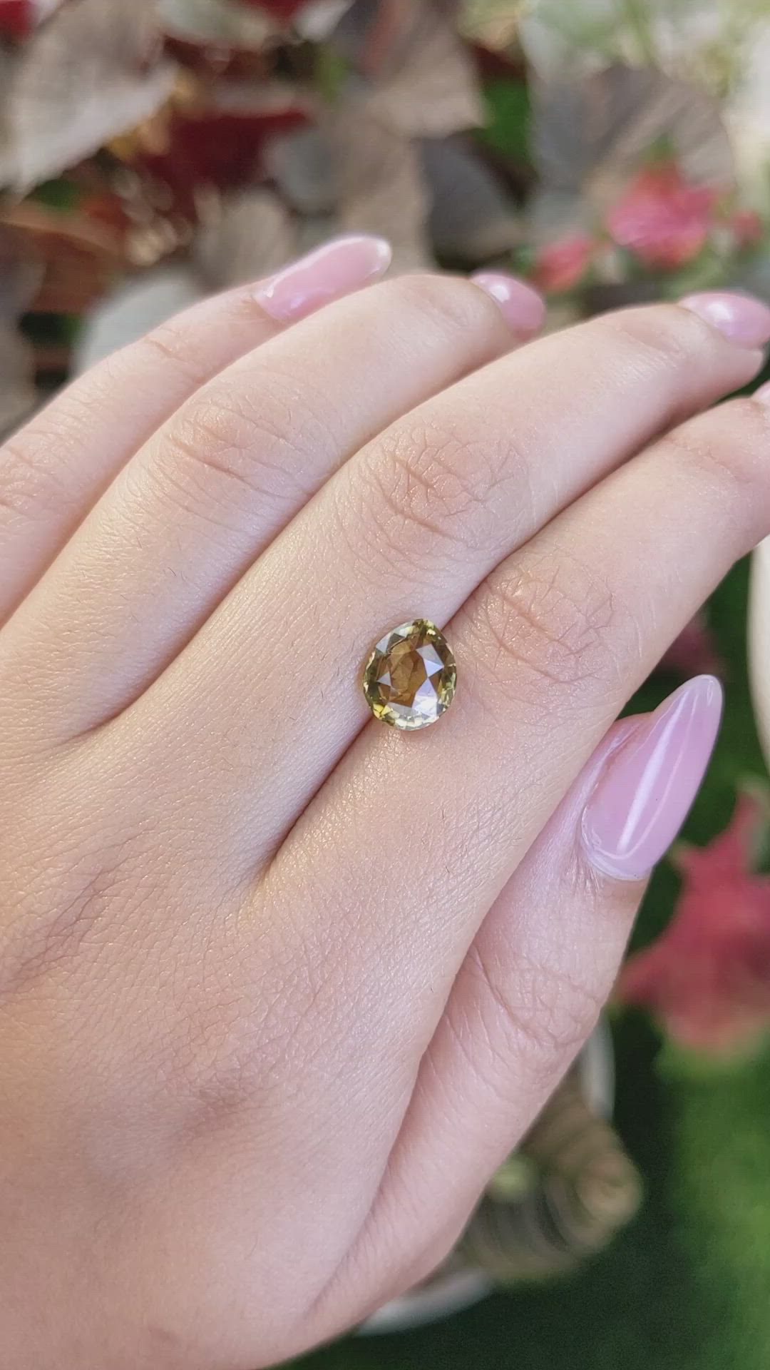 2.50 Ct. Golden Brown Sinhalite from Ceylon (Sri Lanka) Size Video