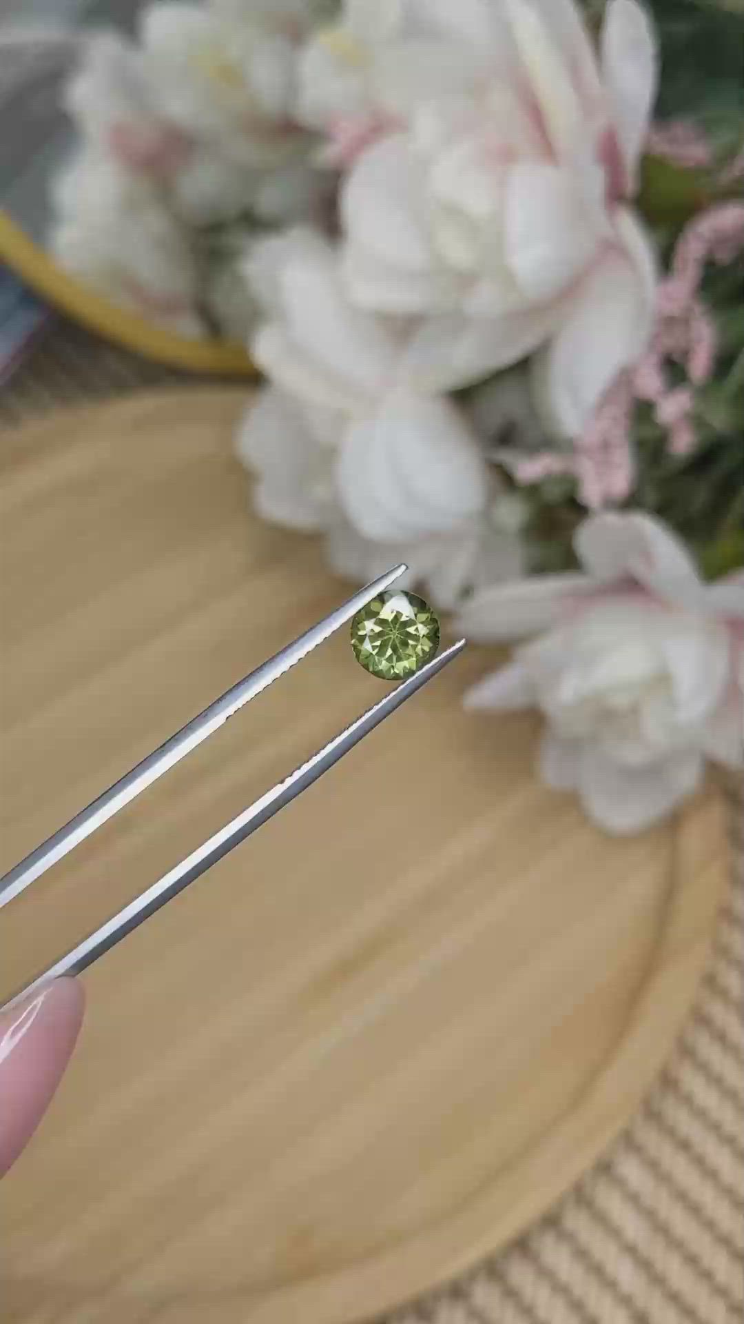 1.49 Ct. Green Kornerupine from Ceylon (Sri Lanka) Size Video