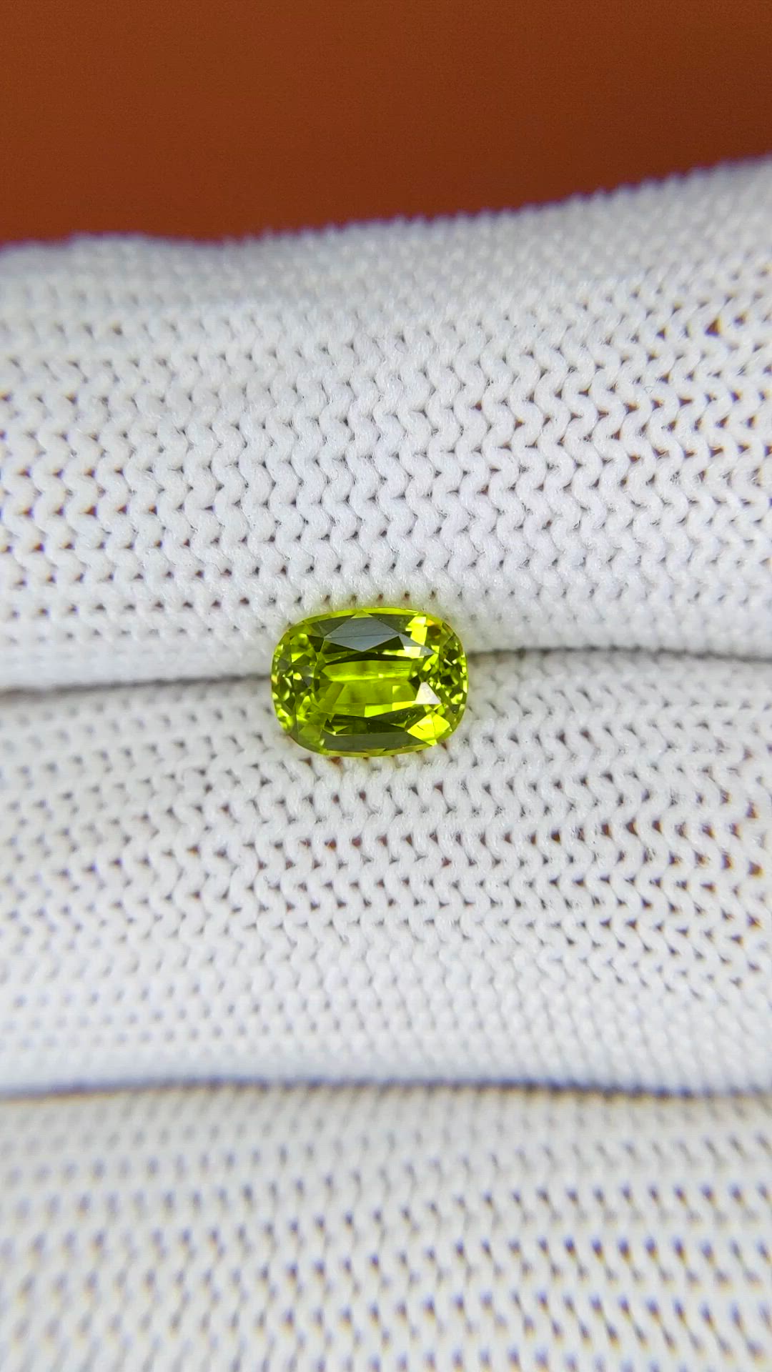 1.48 Ct. Yellowish Green Chrysoberyl from Ceylon (Sri Lanka) Size Video
