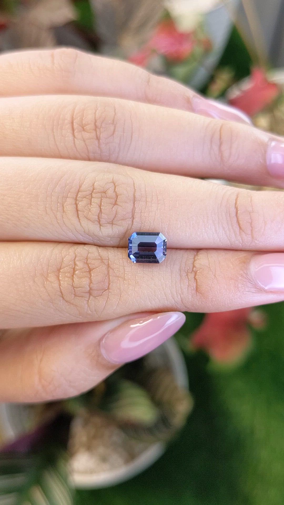 2.01 Ct. Violet Spinel from Ceylon (Sri Lanka) Size Video
