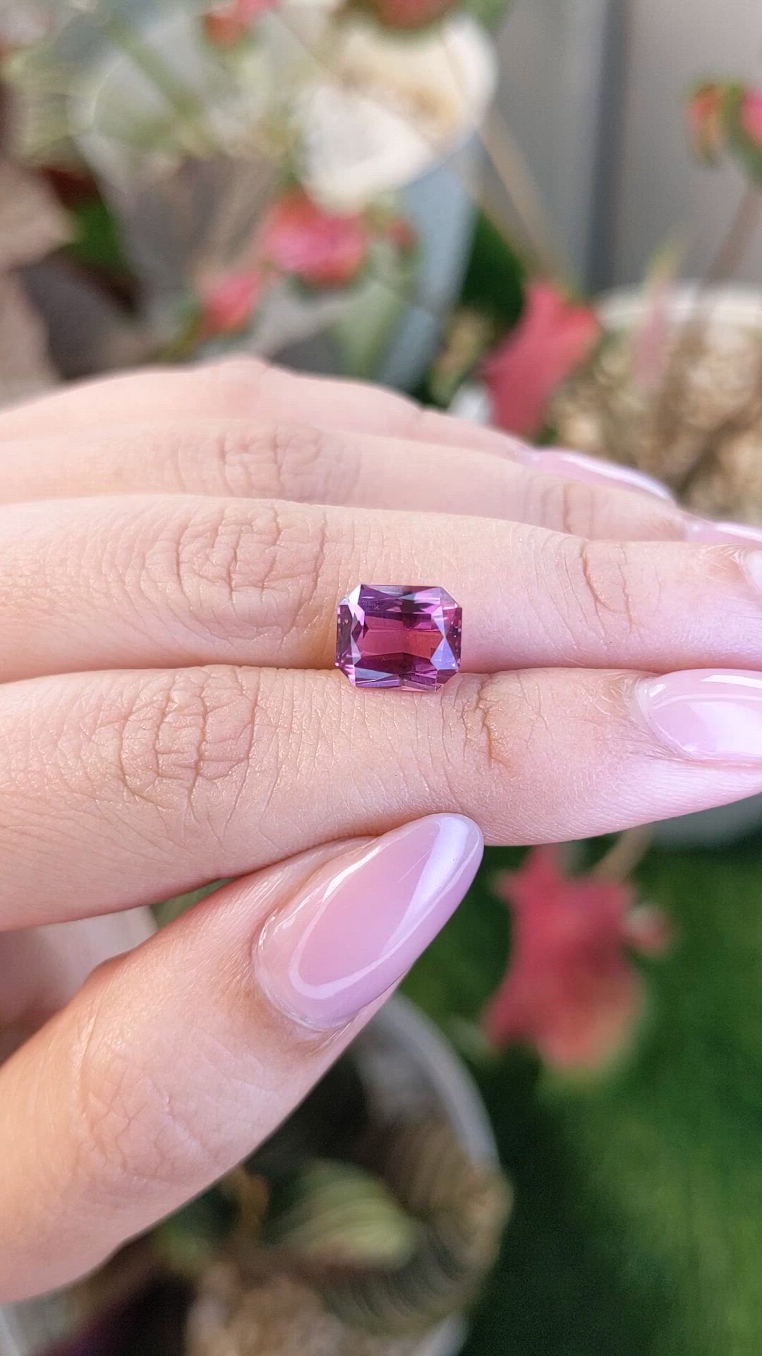 3.18 Ct. Pink Spinel from Ceylon (Sri Lanka) Size Video